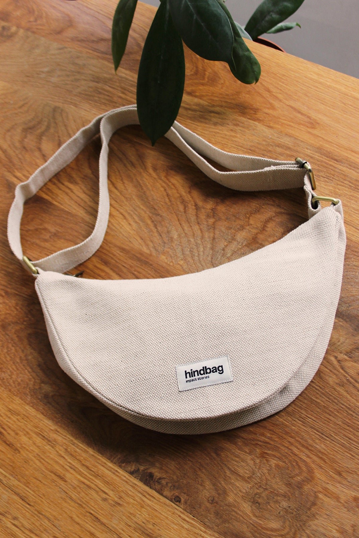 Cotton waist bag Beige