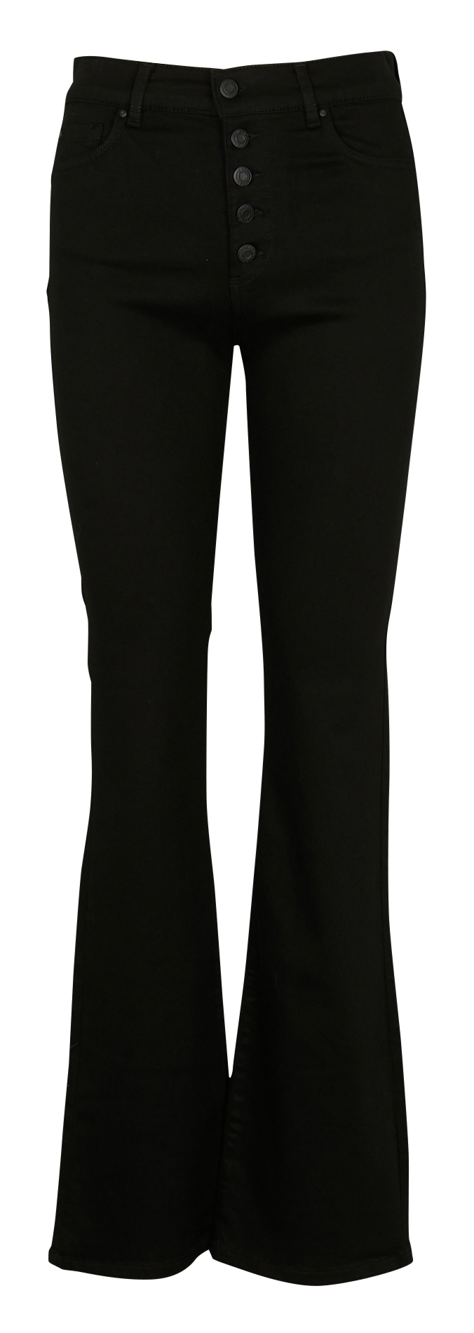 Flared jeans - katoenblend Zwart