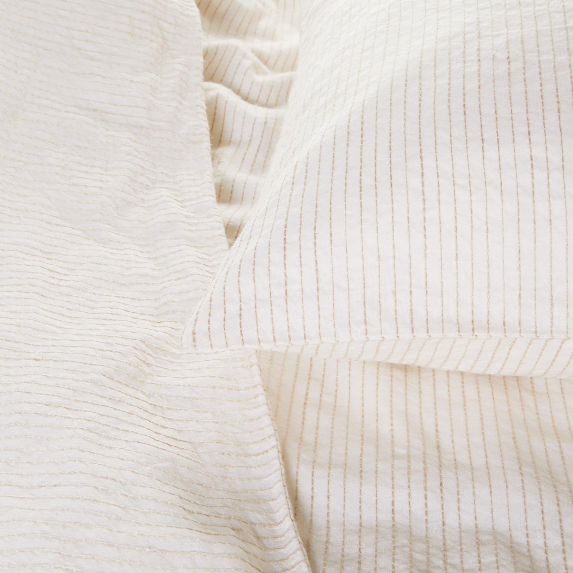 Set of 2 cotton pillowcases MADURA Beige