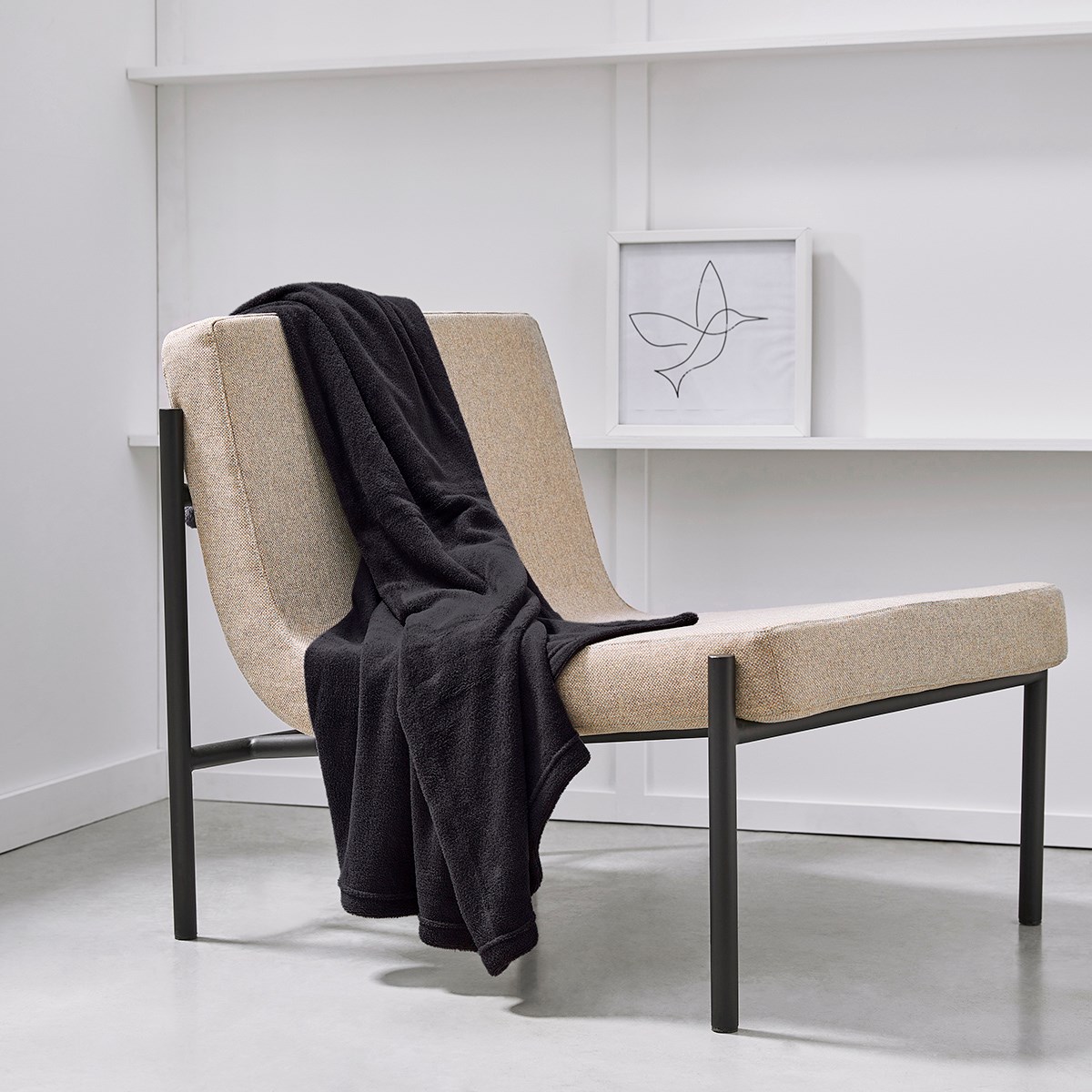 Plain throw TODAY LINGE DE MAISON Grey