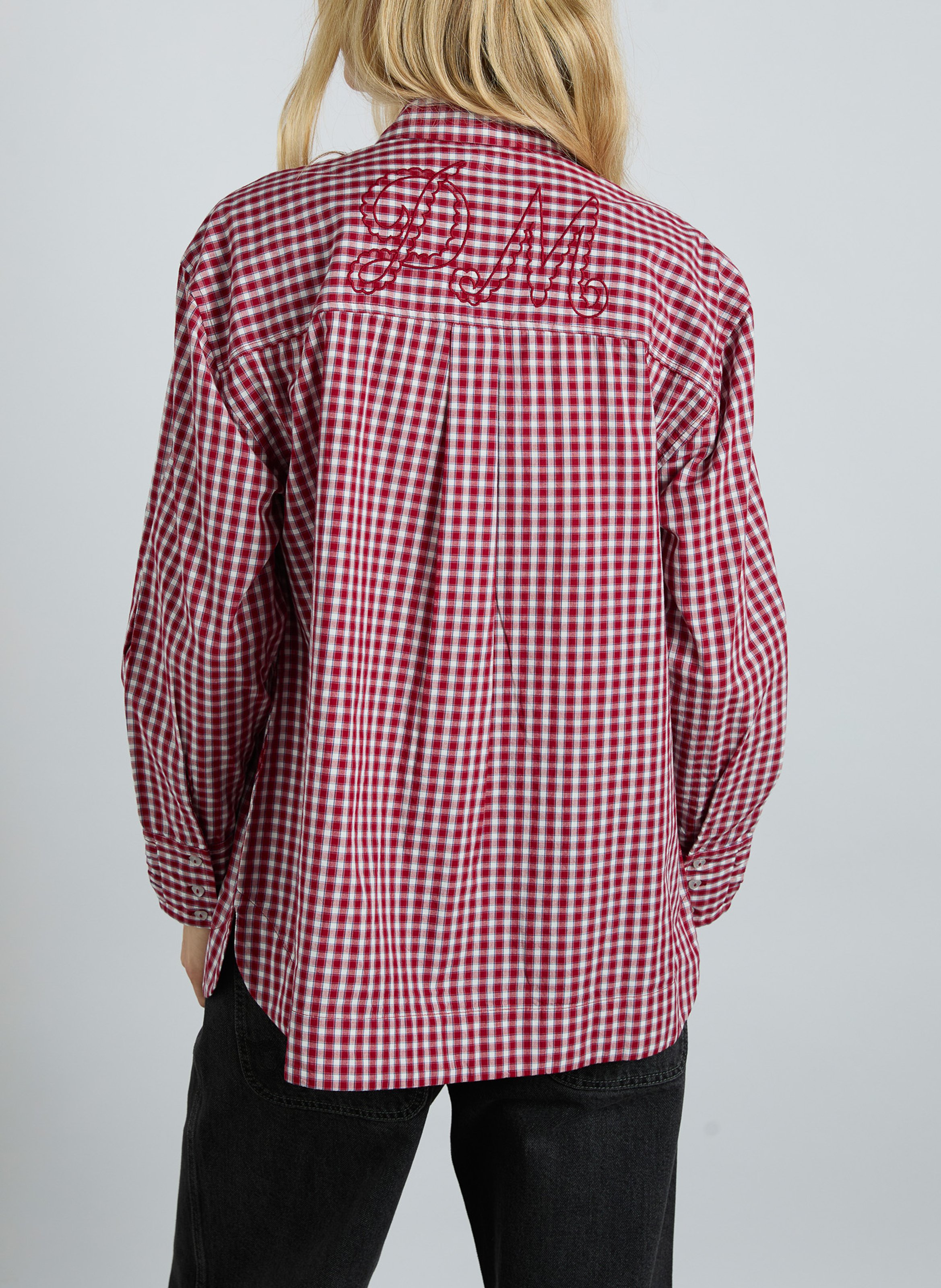 Straight gingham shirt DAMSON MADDER Brown