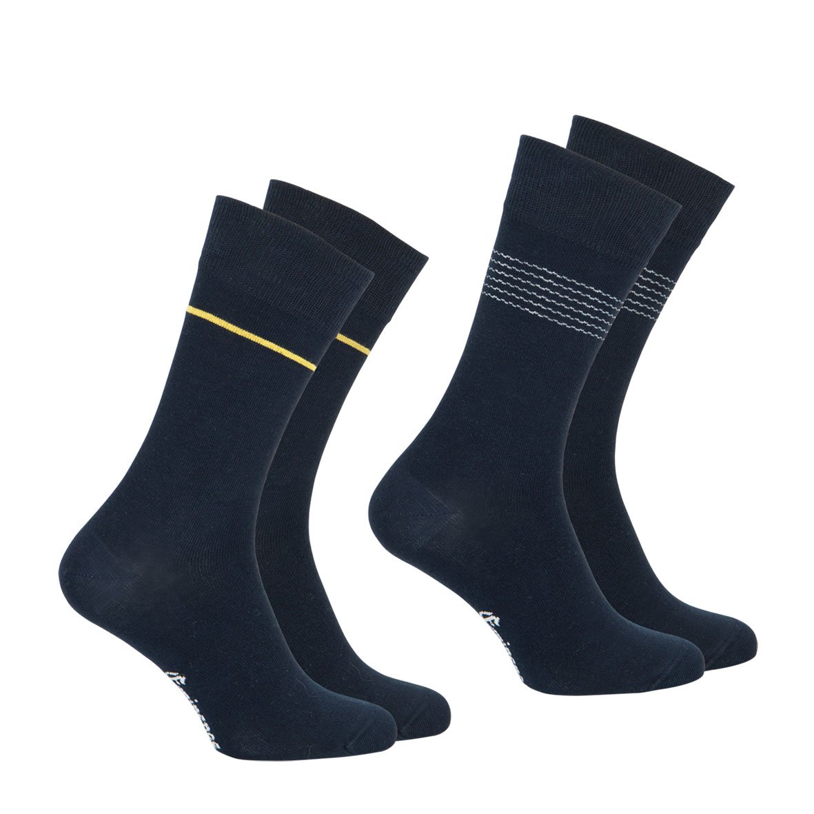 Set of 2 pairs of men's mid-high fancy socks by Eminence EMINENCE Blue