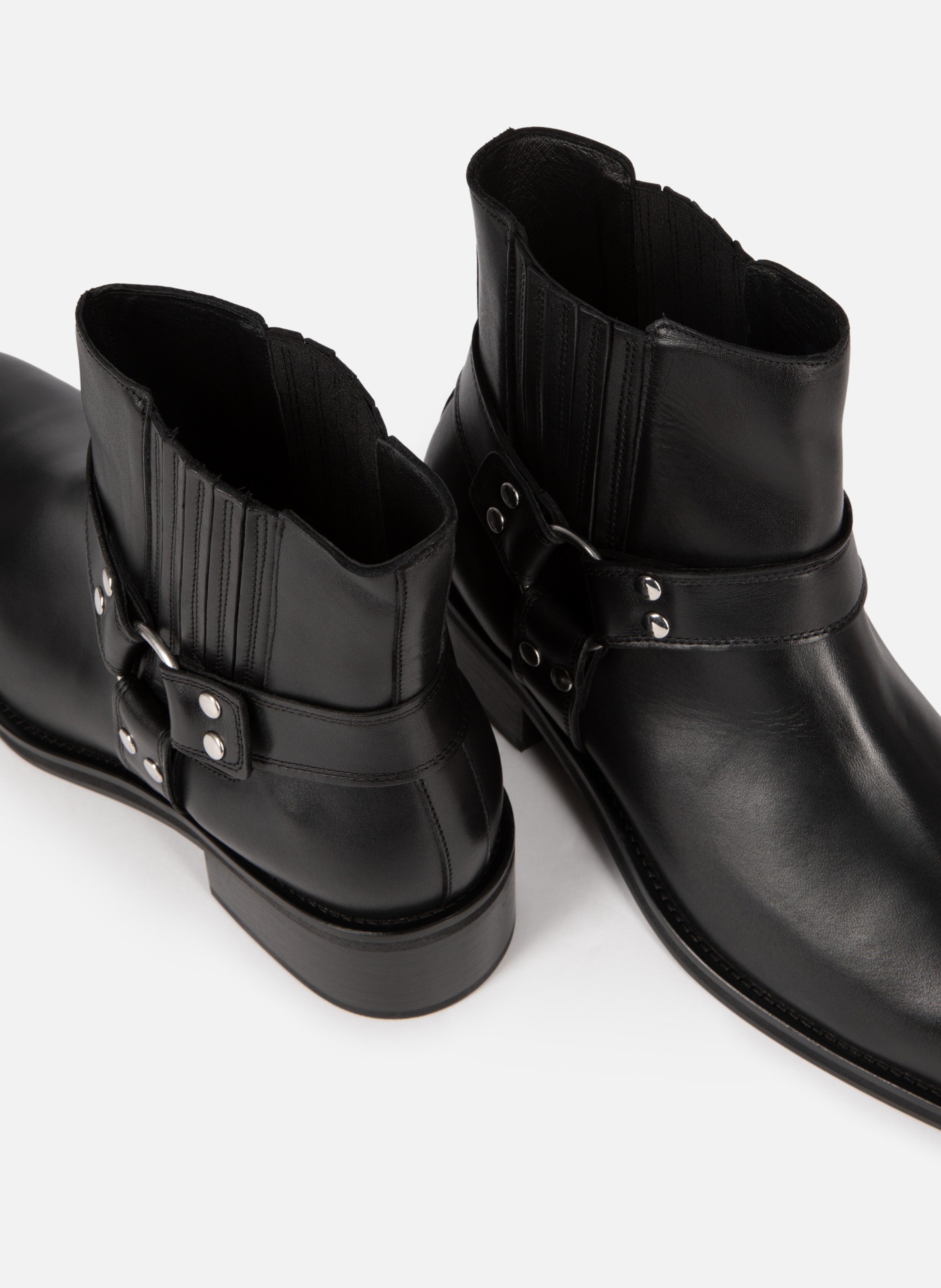 Ankle boots with leather straps THE KOOPLES Black
