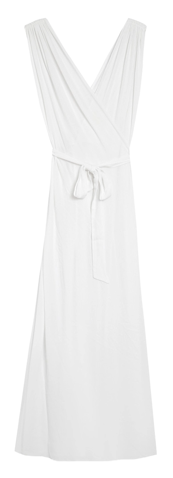 Long V-neck dress GRACE ET MILA White