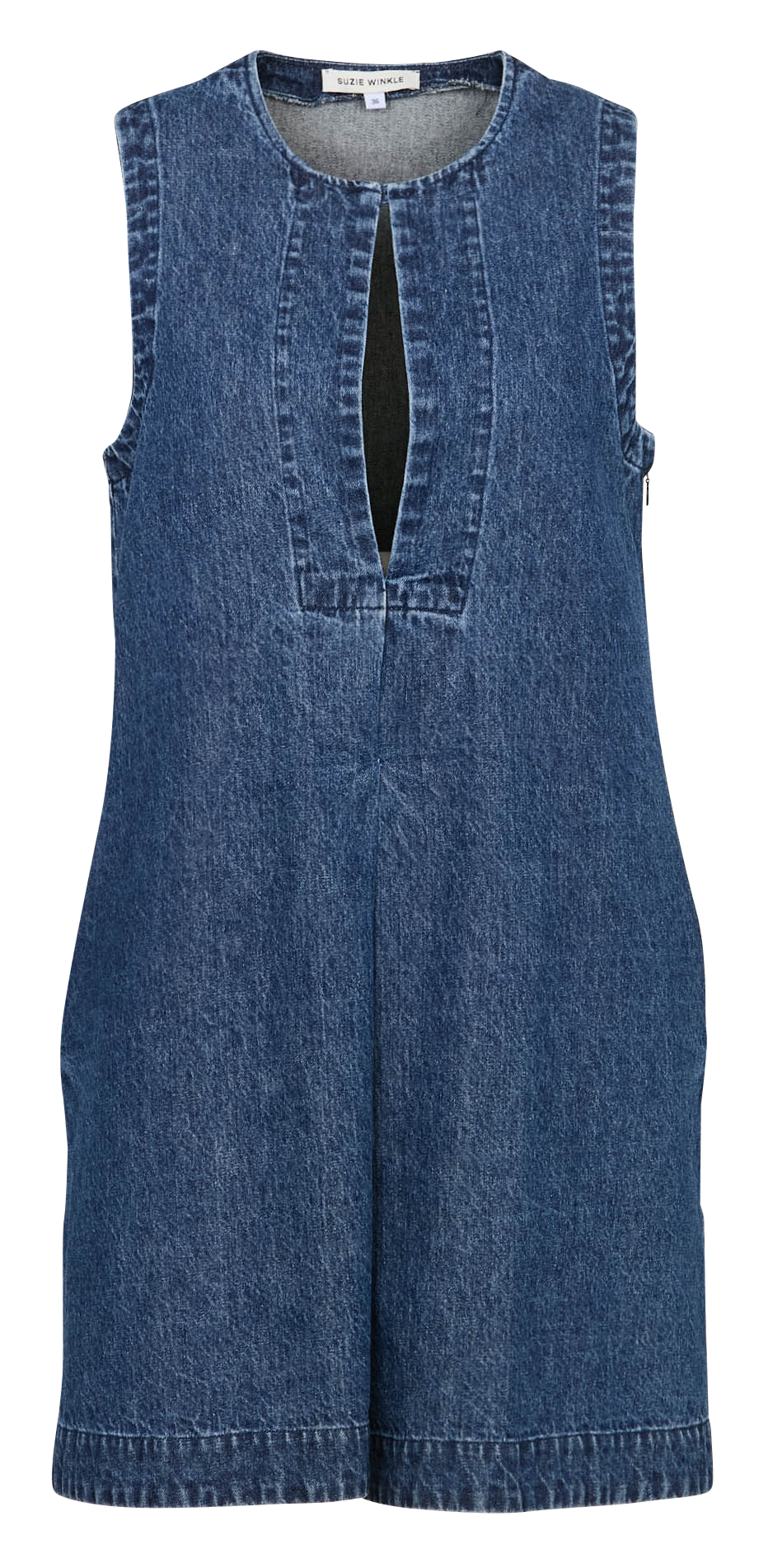 Robe courte en coton bio mélangé SUZIE WINKLE Bleu