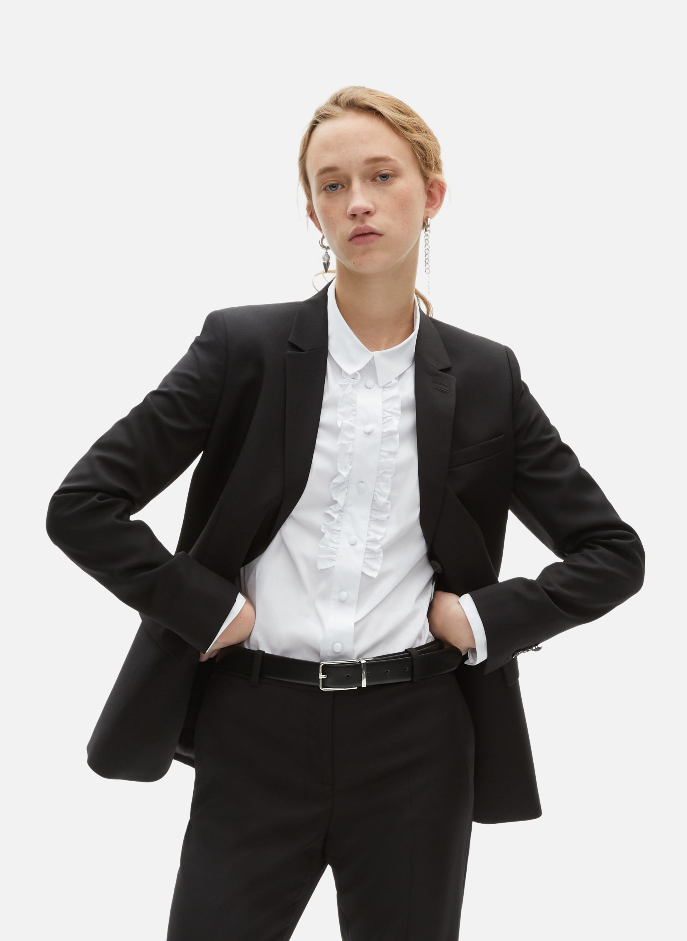 Fitted wool suit jacket THE KOOPLES Black