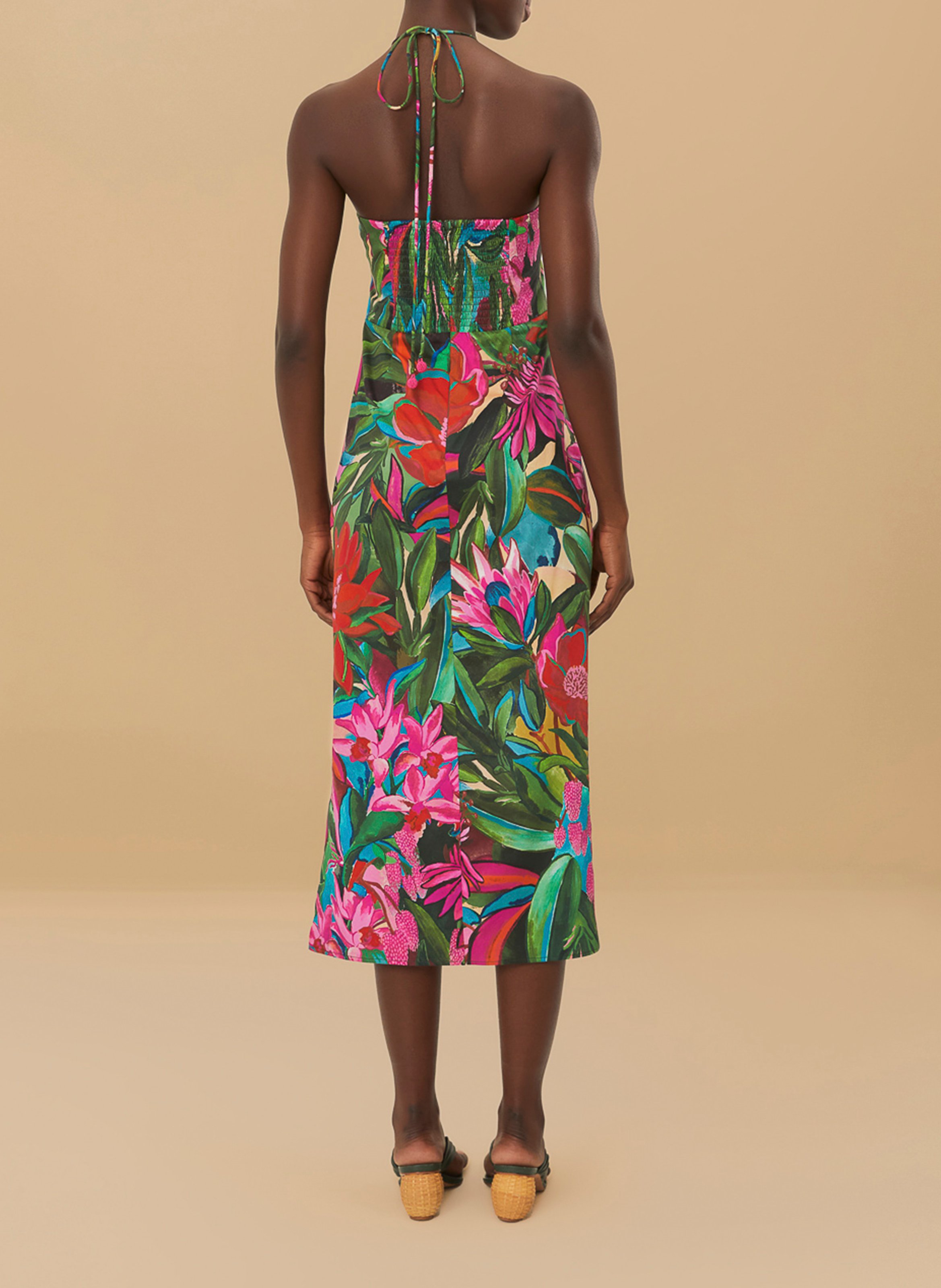 Robe midi bustier imprimée FARM RIO Multicolore