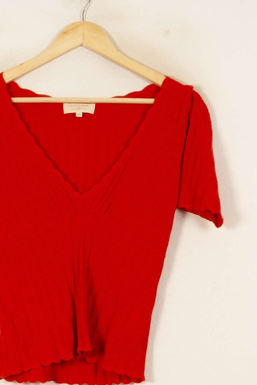 Tommy Badge T-shirt SEZANE - Seconde main Red