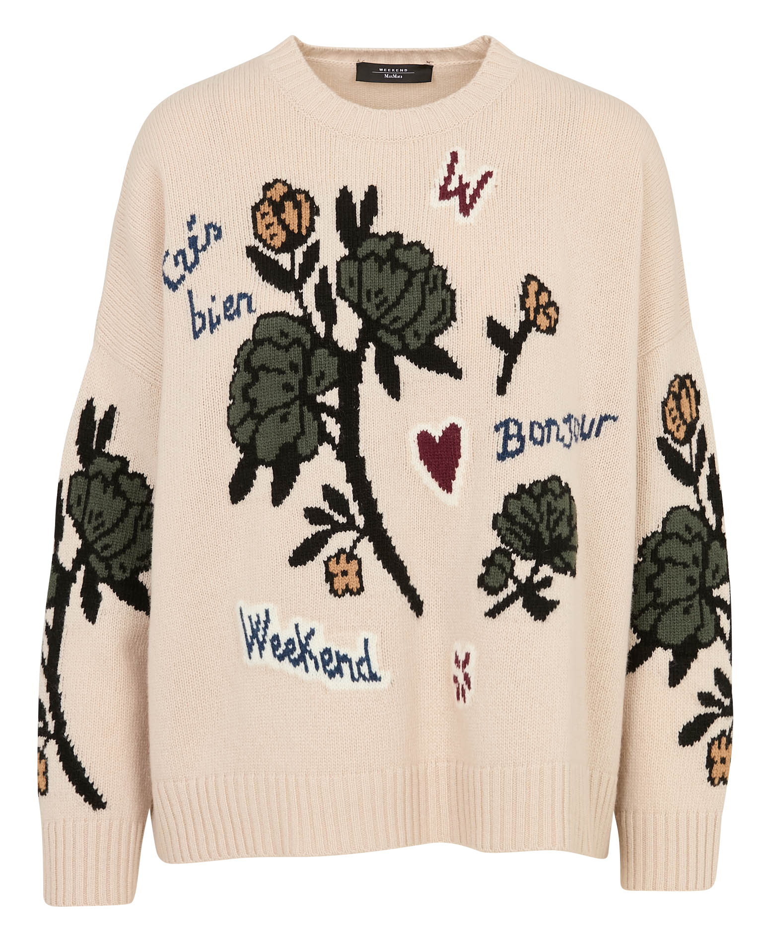 Pull col rond en laine MAX MARA WEEK END Beige