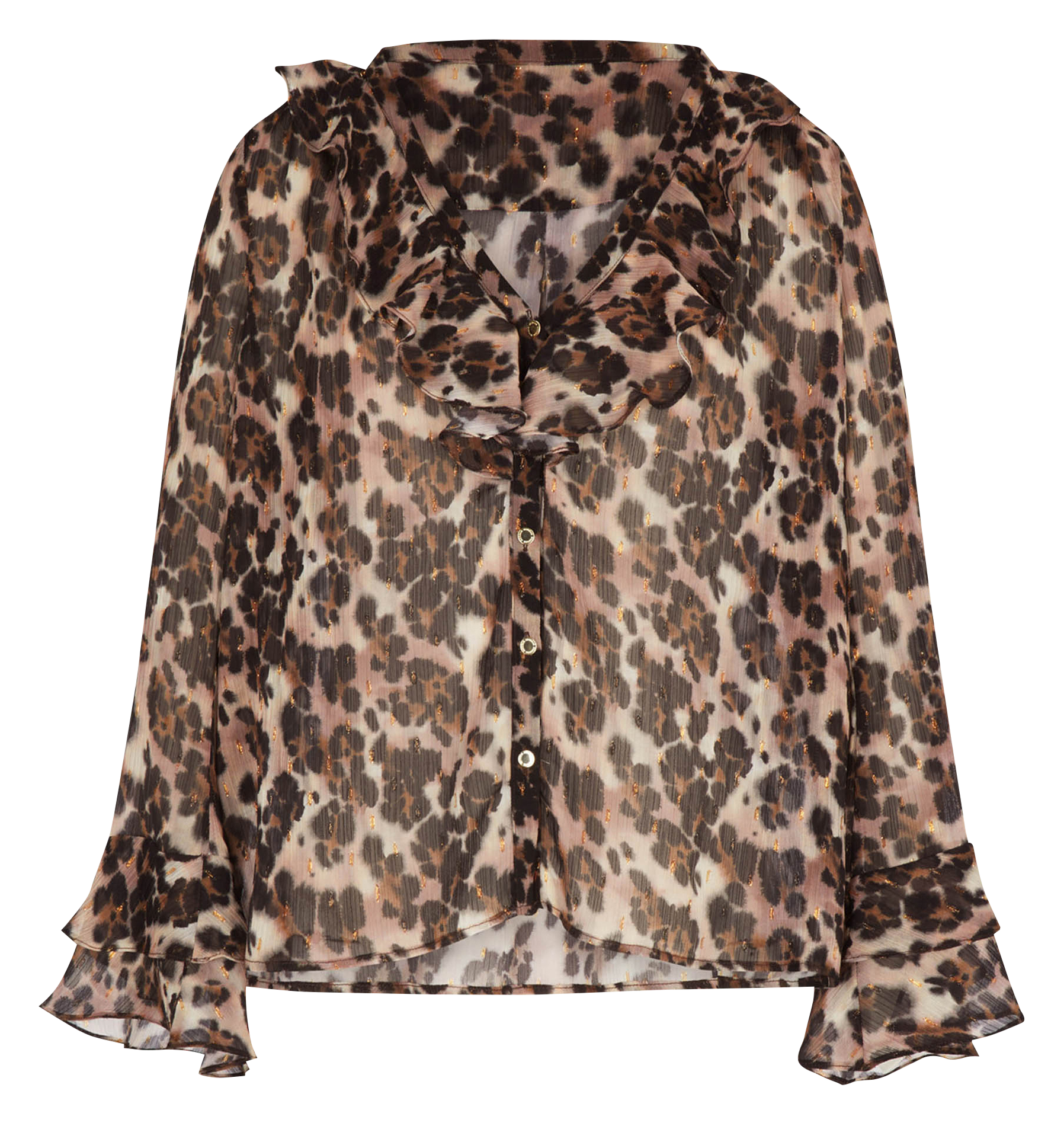 Fitted V-neck printed shirt MORGAN Multicolored