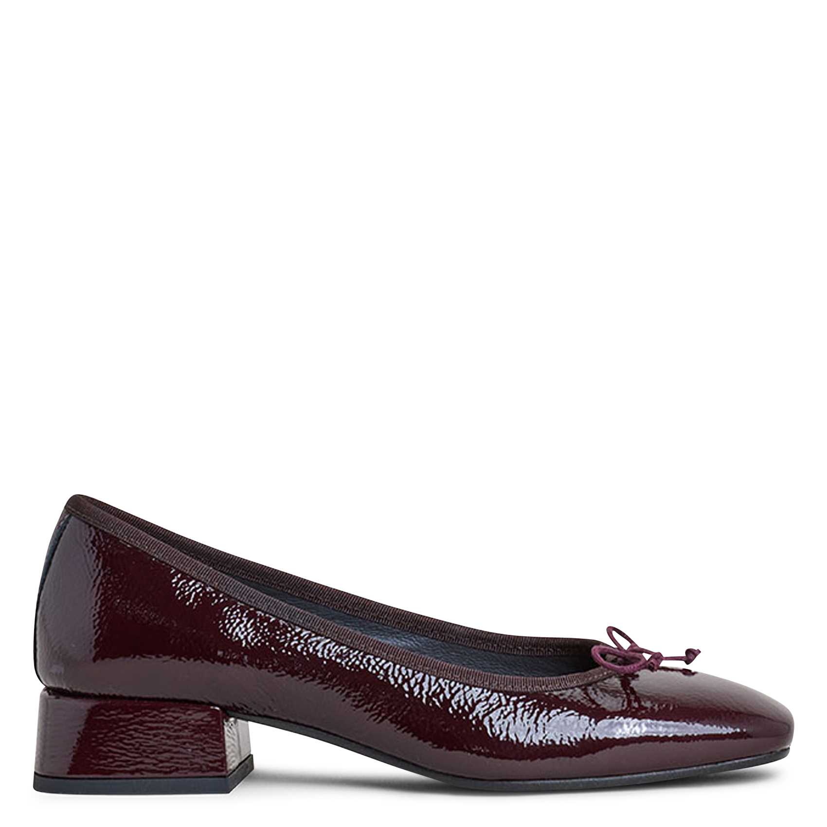 Heeled patent leather ballet pumps JONAK Red