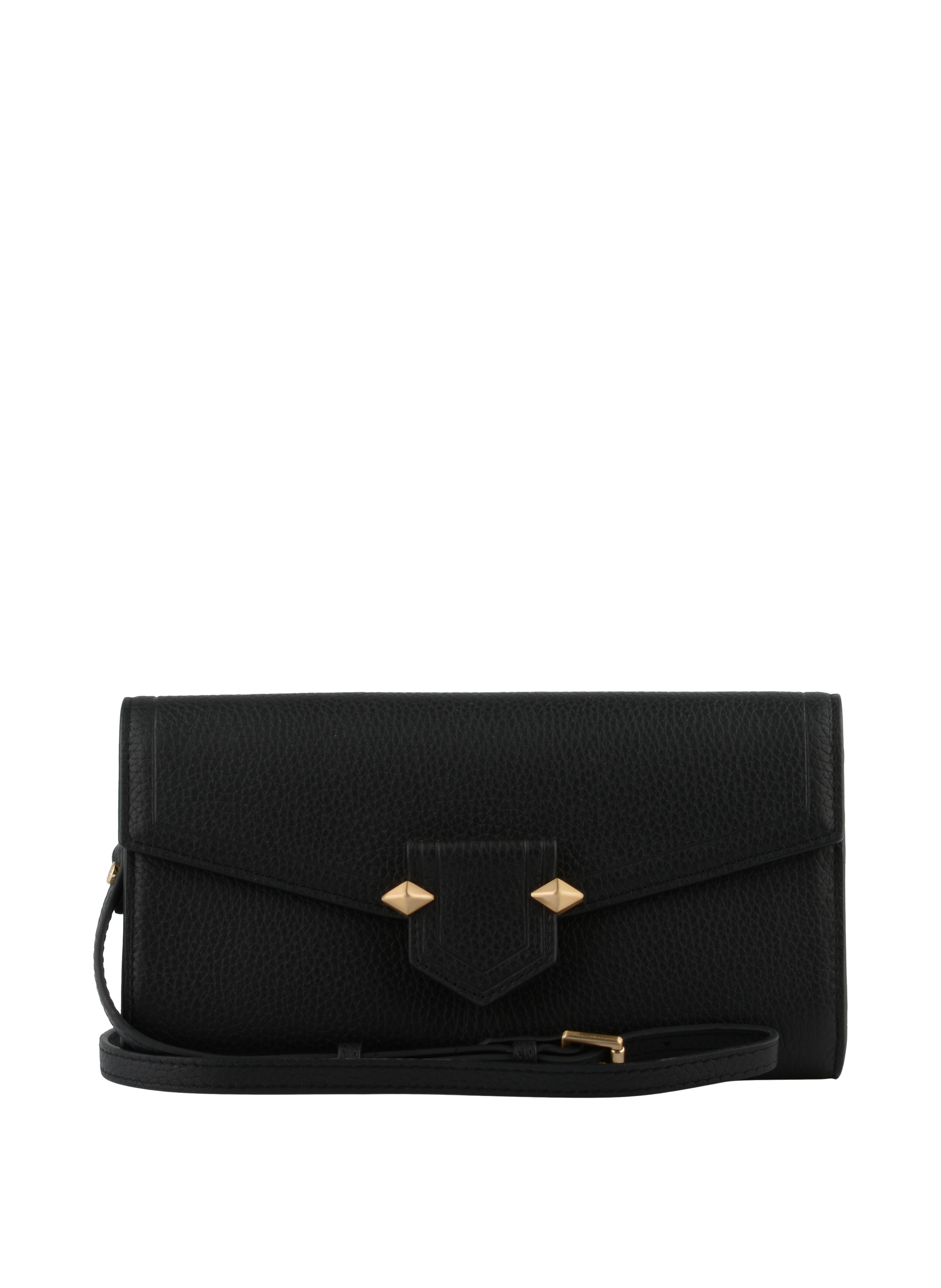 Clutch - cowhide leather POURCHET Black