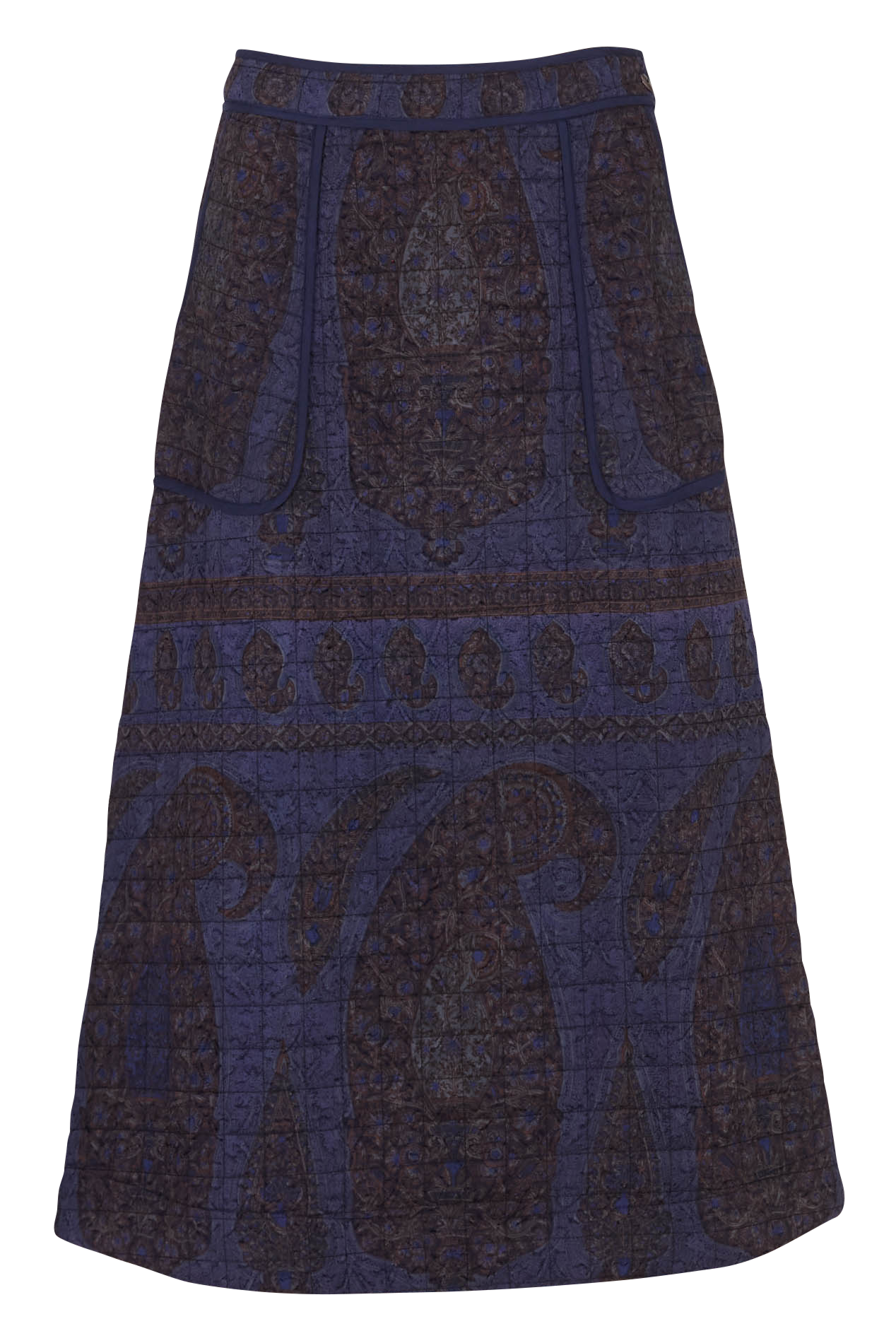 Langer Baumwollrock ANTIK BATIK Blau