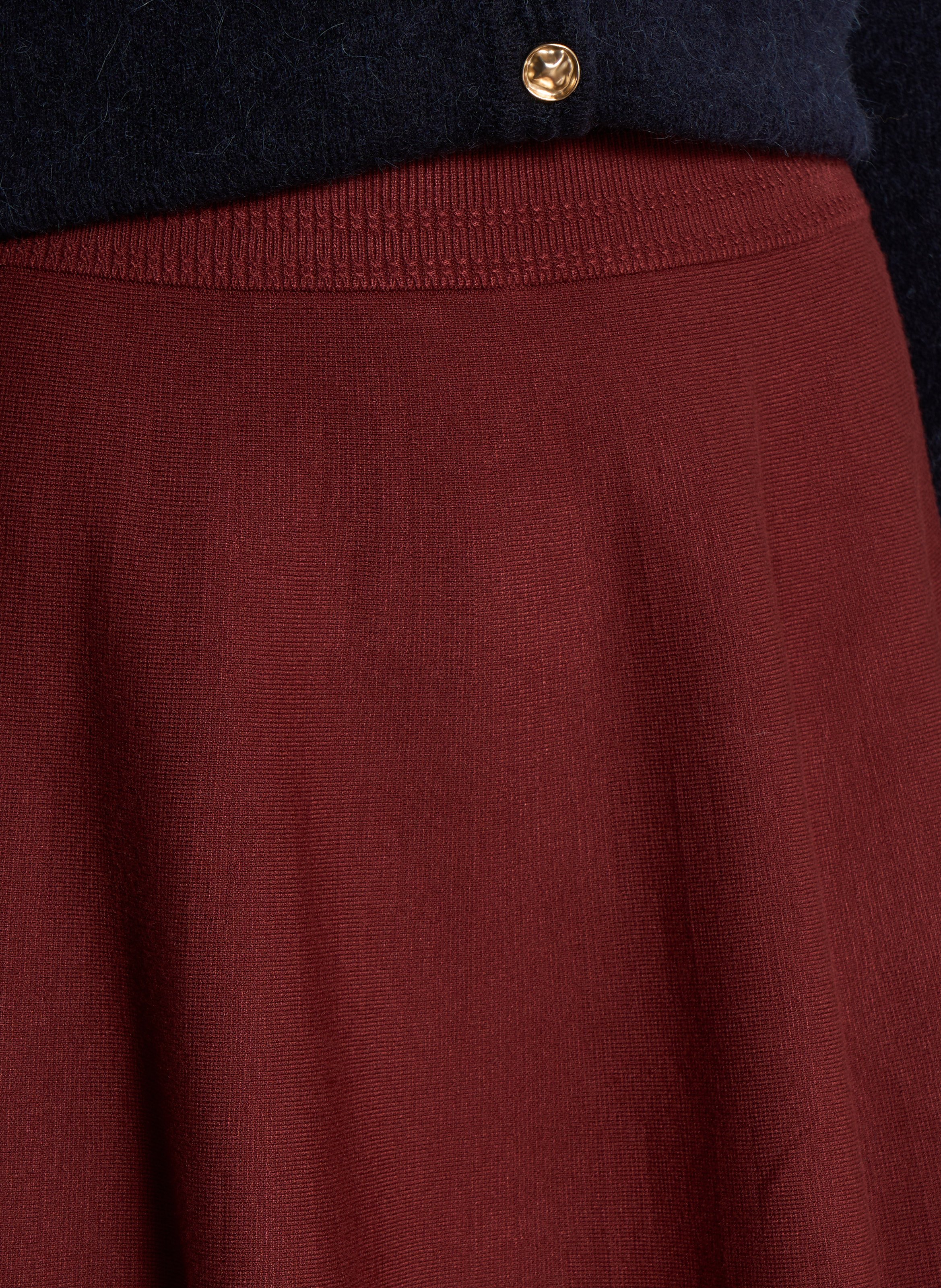 Knitted flared skirt PETITE MENDIGOTE Brown