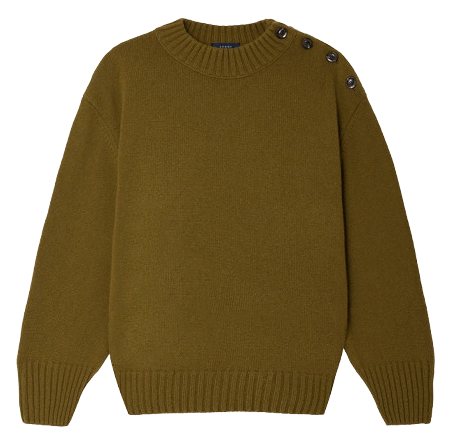 Pull col rond en laine SOEUR Marron