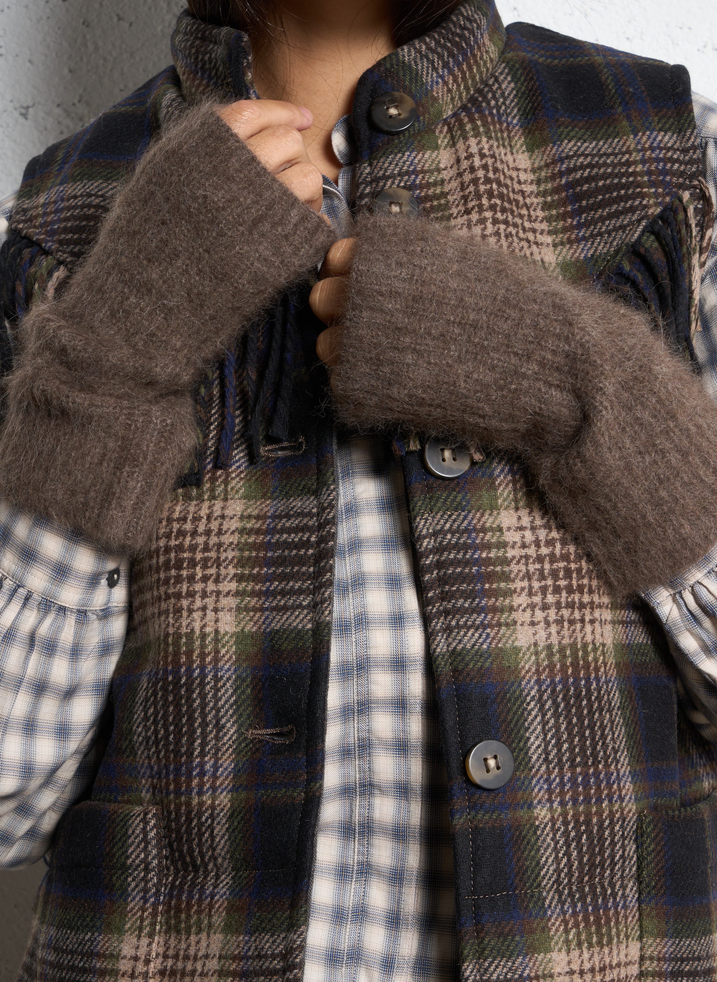 Wool fingerless gloves BELLA JONES