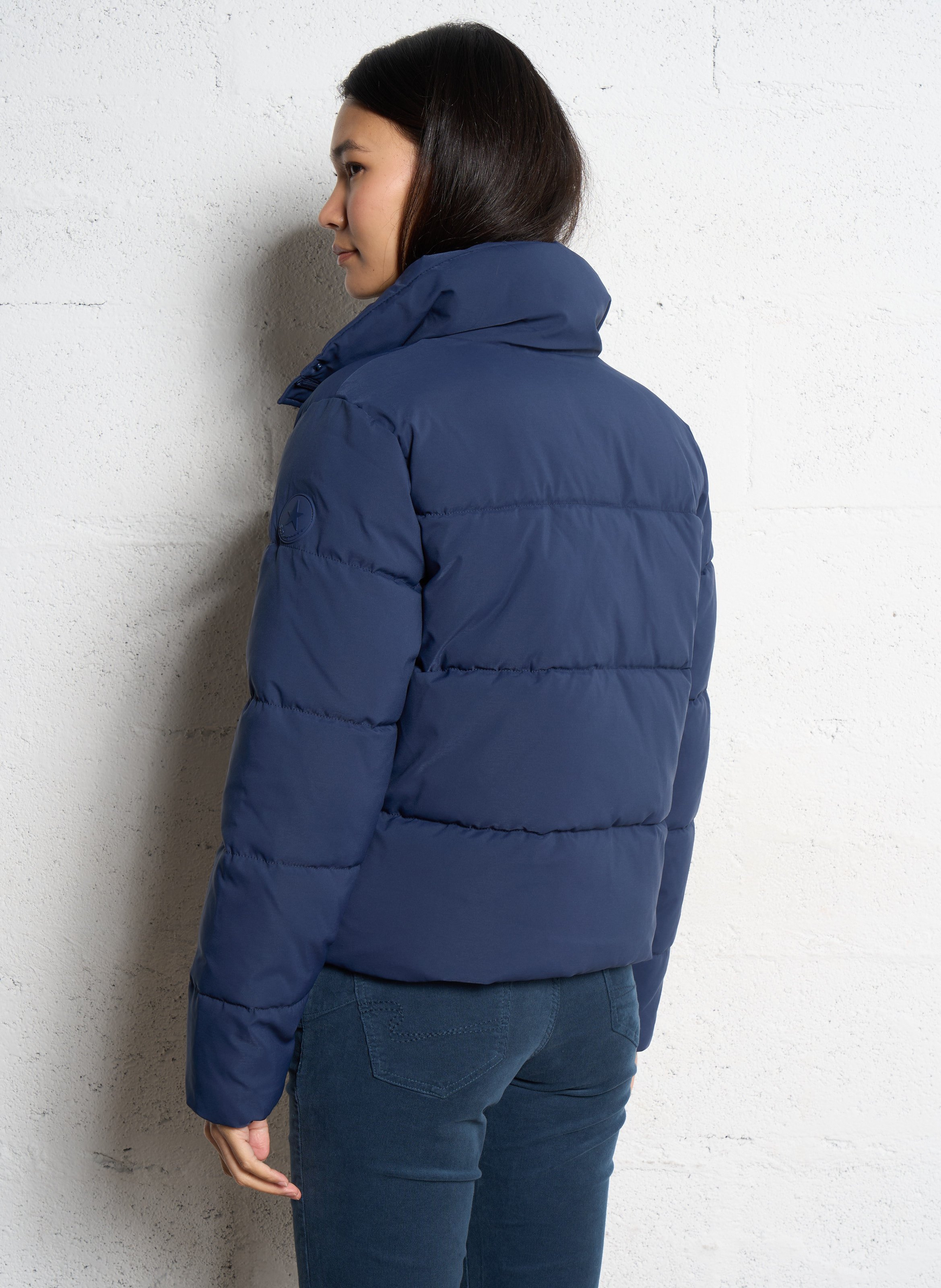 Doudoune droite col montant matelassée SUD EXPRESS Bleu