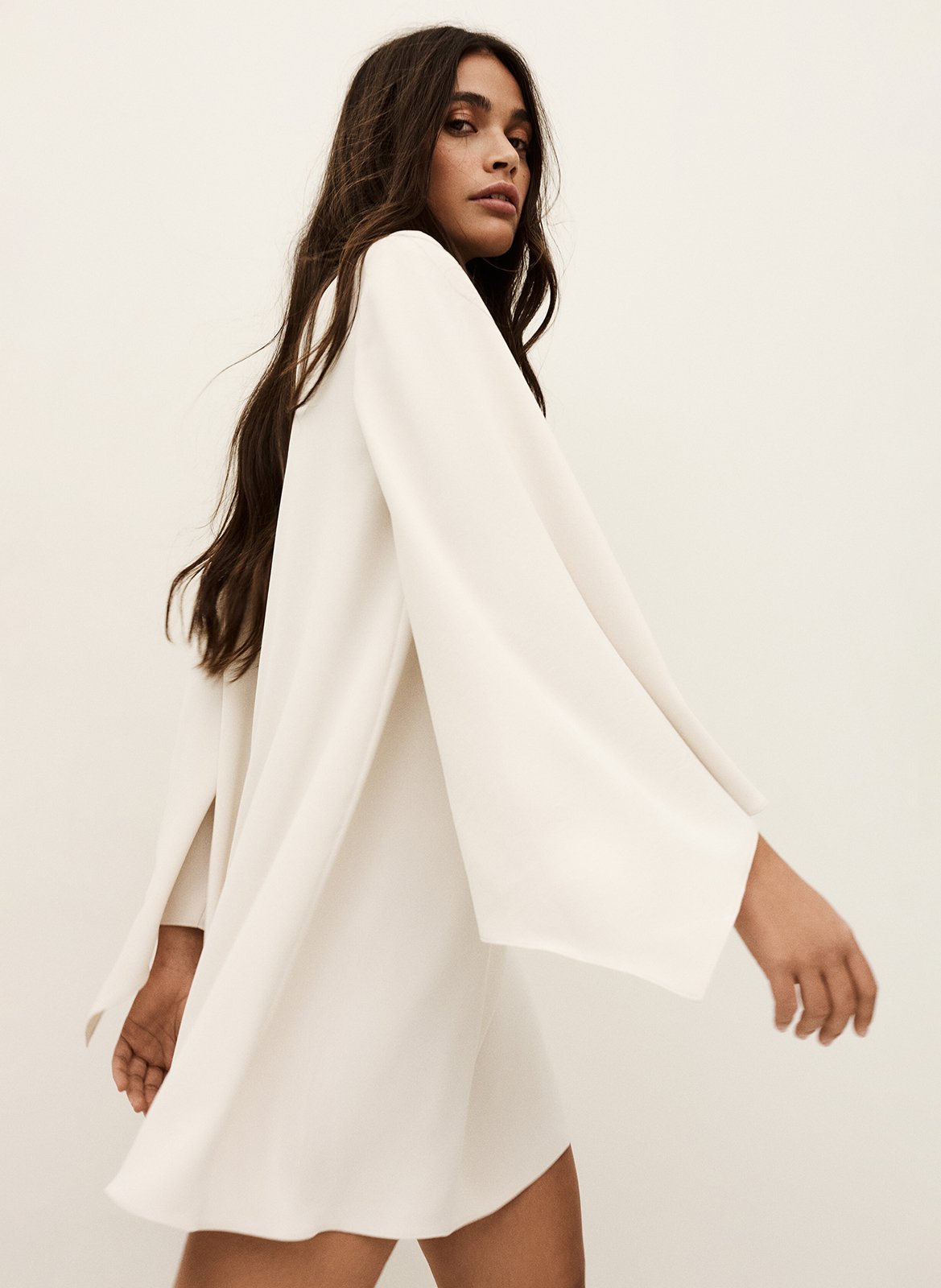 Robe courte col montant  BA&SH Beige