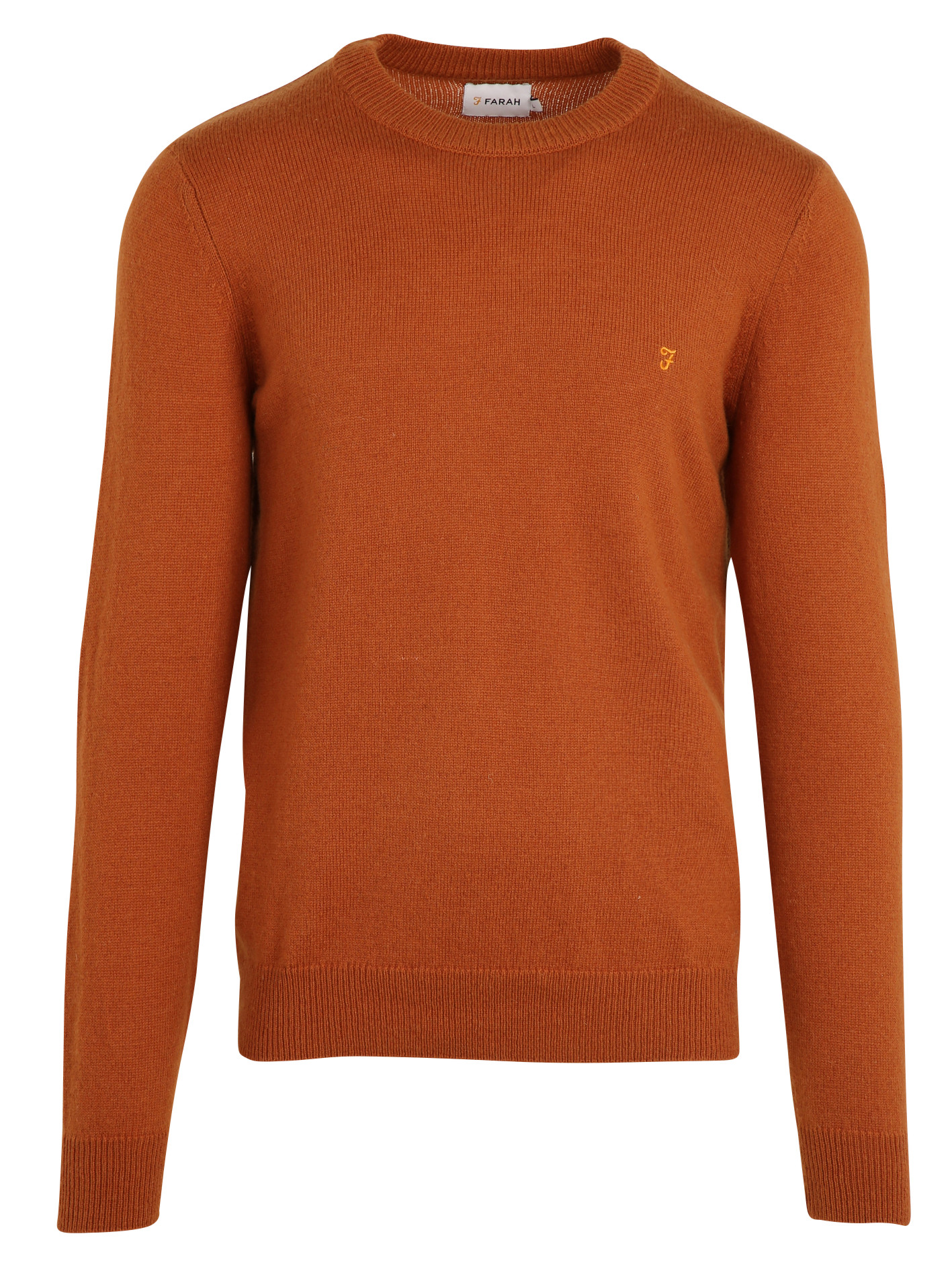 Pull droit col rond en laine FARAH Marron