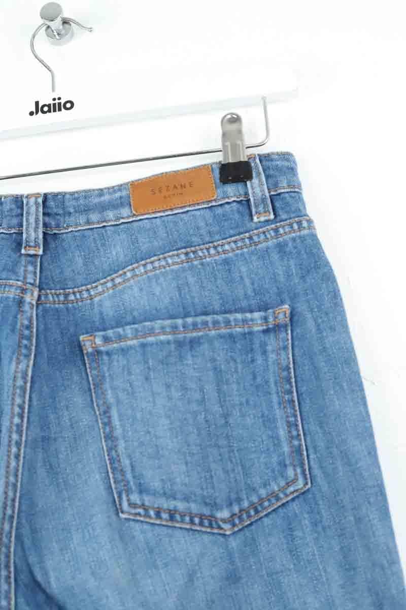 - Straight-leg jeans
- 5 pockets
- Straight cut
- Faded effect SEZANE - Seconde main Blue