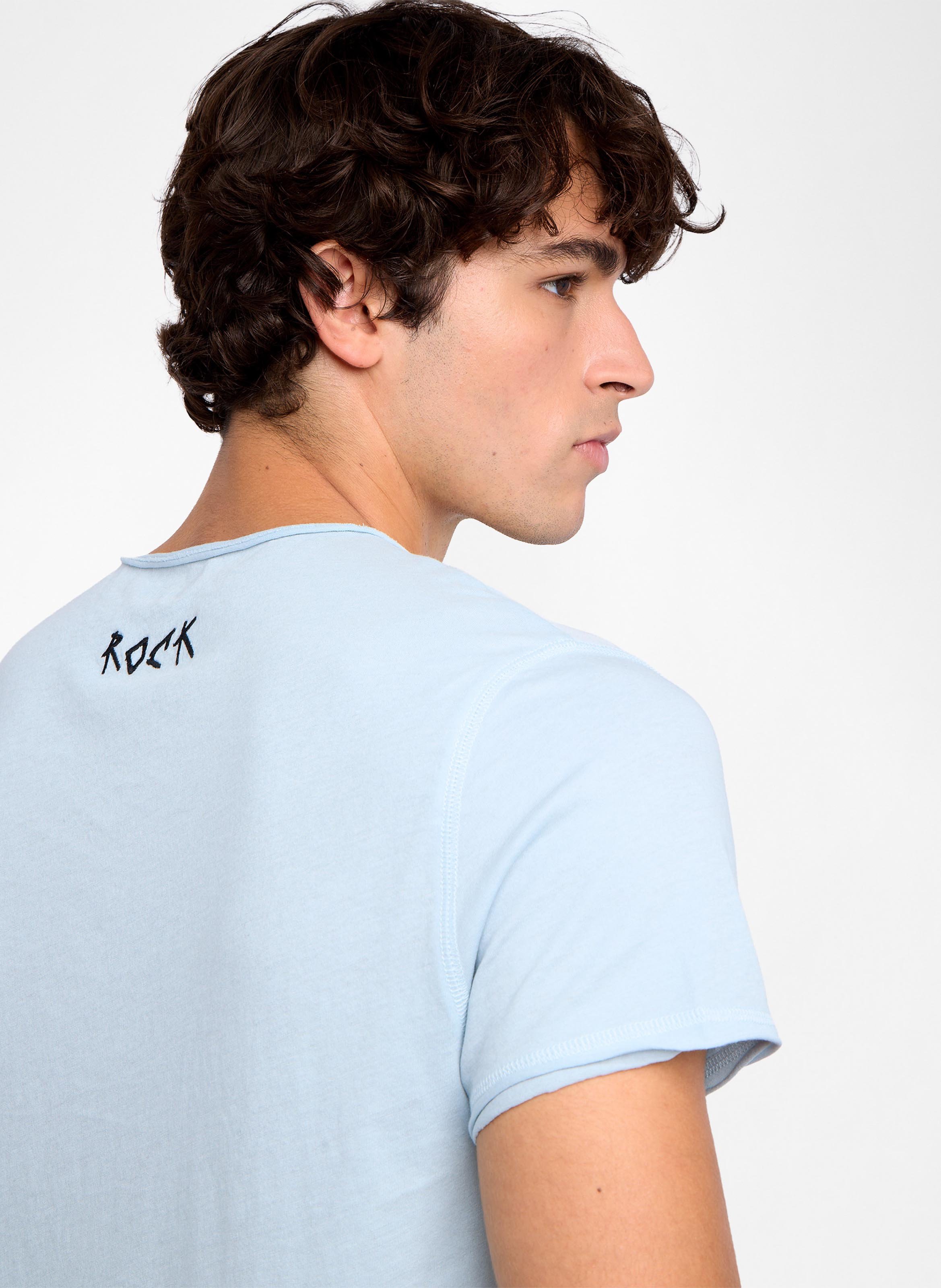 Straight-cut cotton henley T-shirt ZADIG&VOLTAIRE Blue