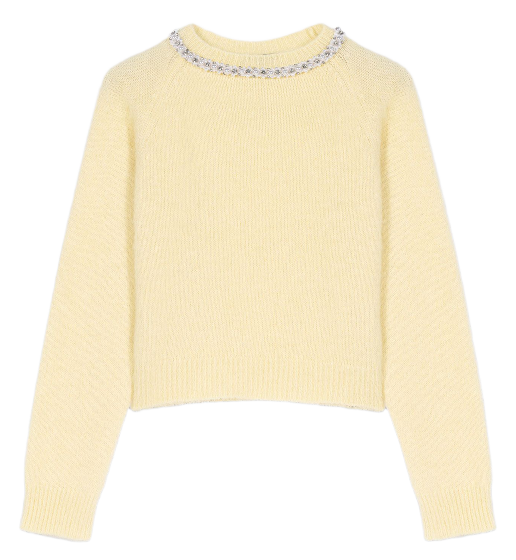 Pull col rond bijoux MAJE Jaune