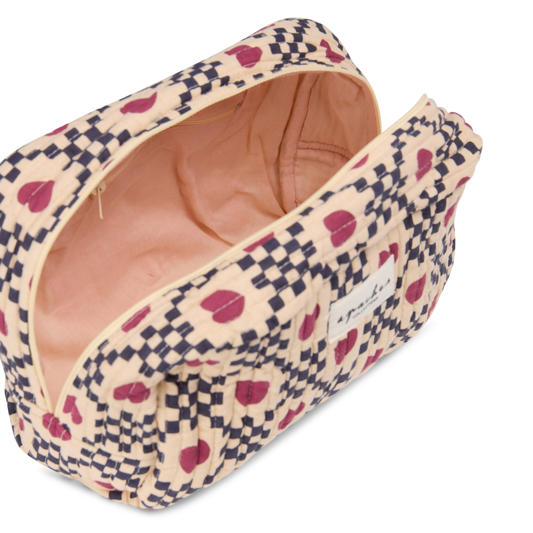 Cotton printed toiletry bag APACHES COLLECTIONS Beige