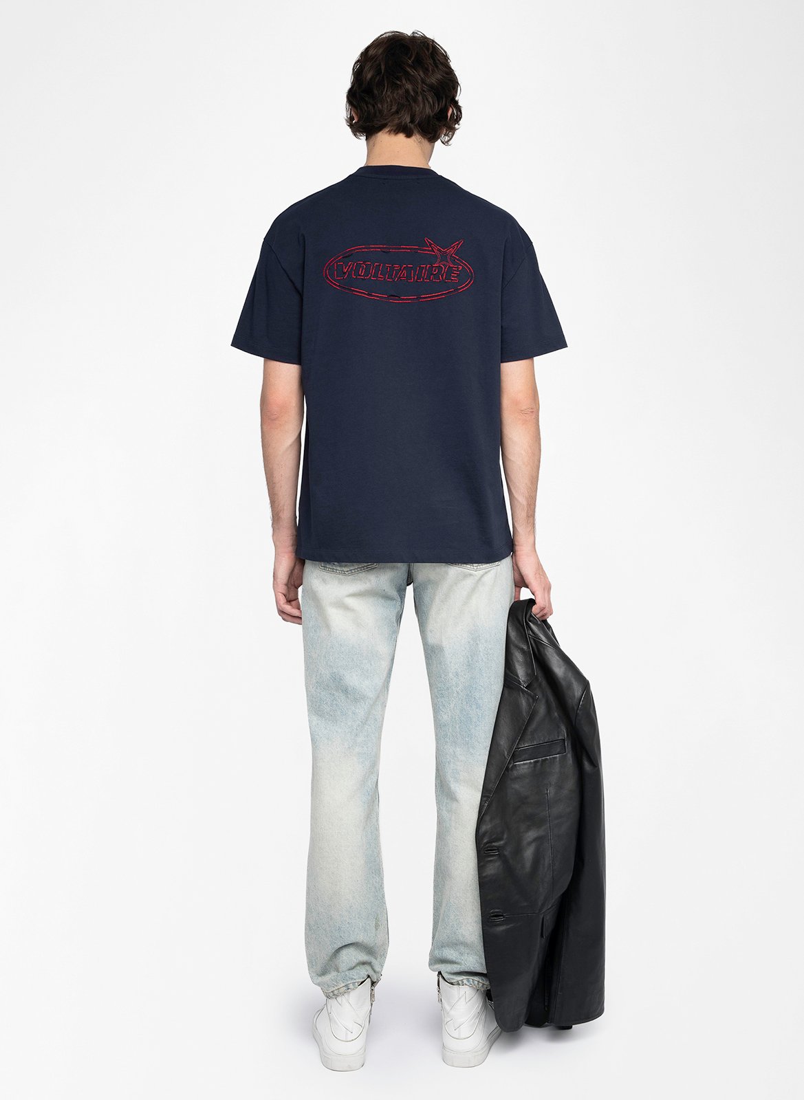 Gerade geschnittenes Rundhals-T-Shirt aus Baumwolle ZADIG&VOLTAIRE Blau