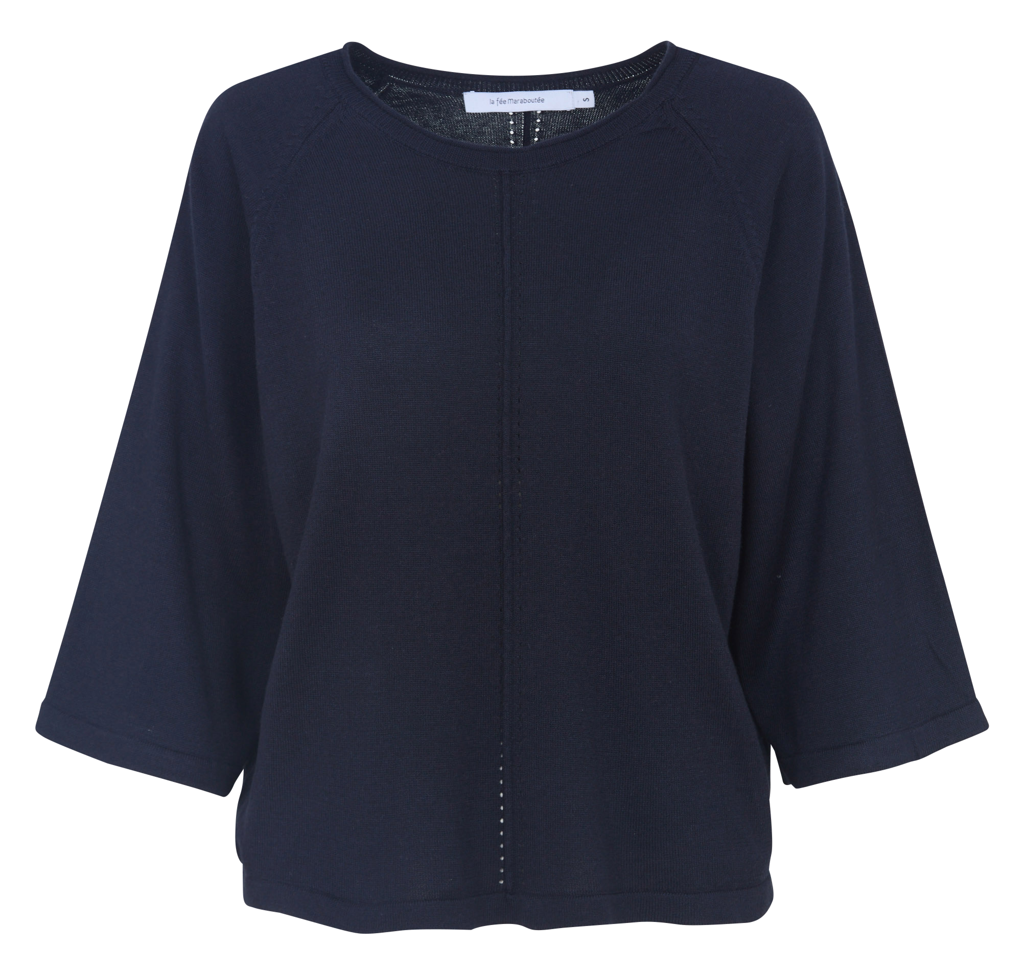 Pull oversize en maille fine LA FEE MARABOUTEE Bleu