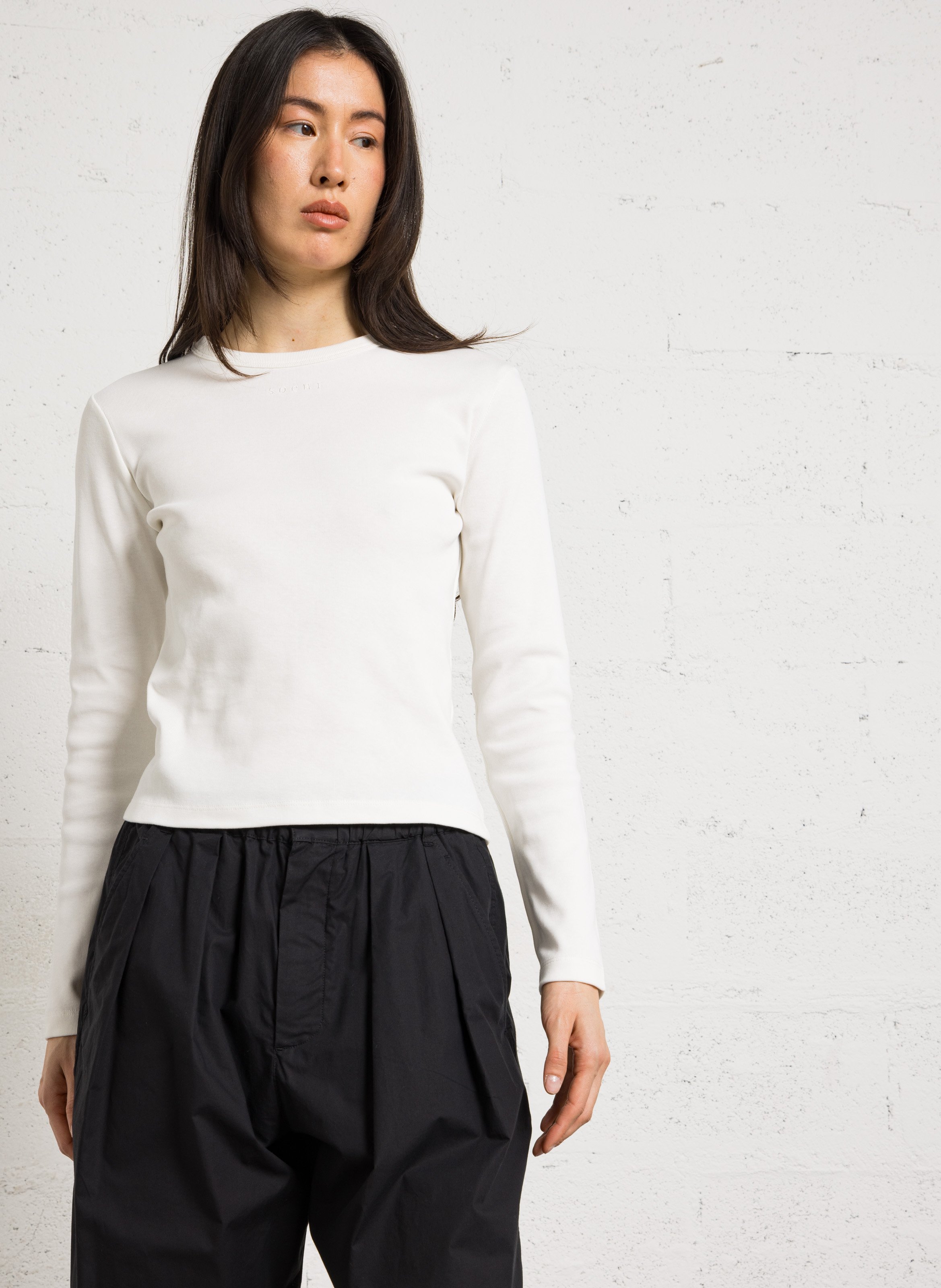 Gerade geschnittenes T-Shirt aus Bio-Baumwolle SOEUR Weiss