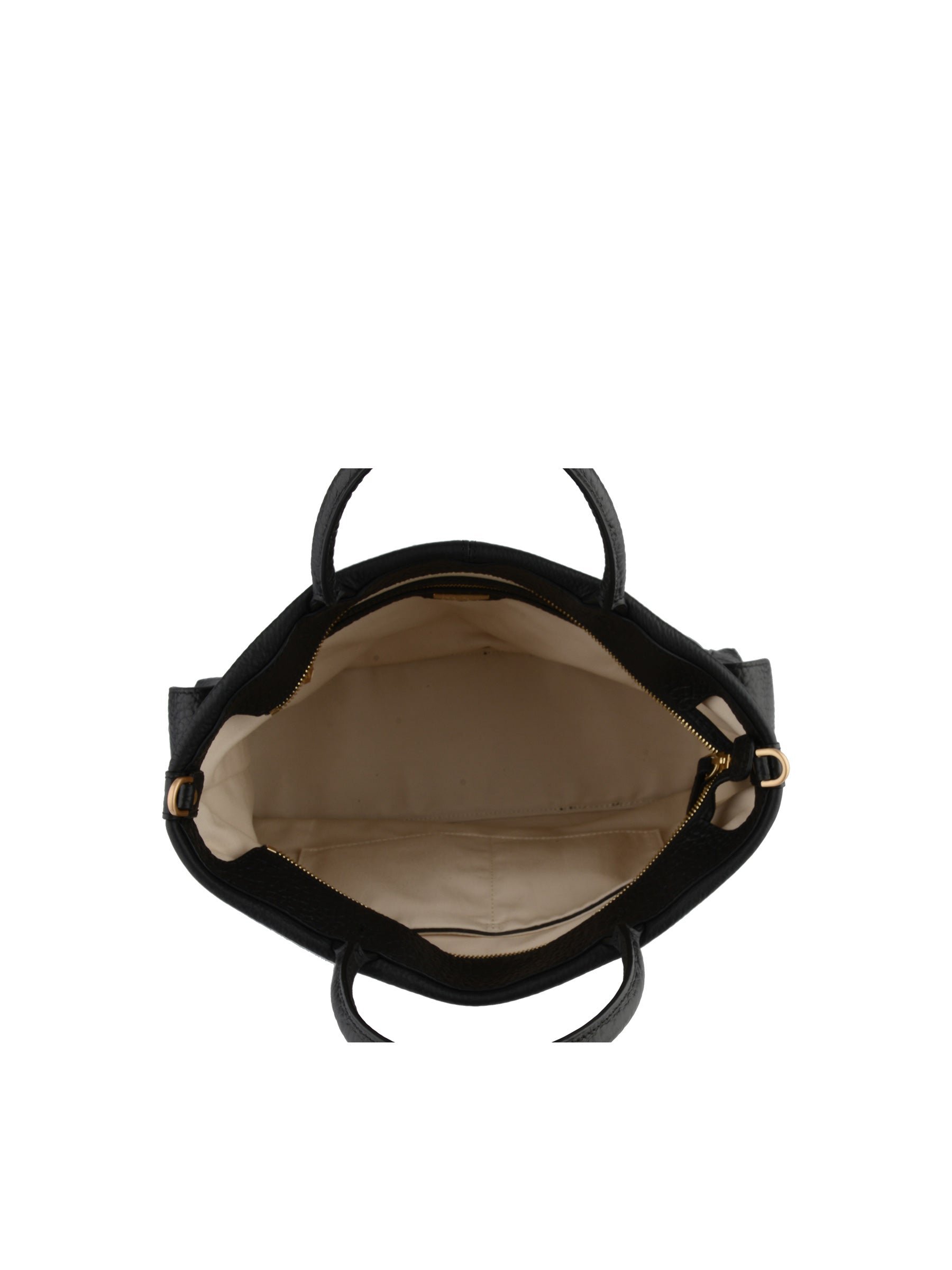 Calfskin leather handbag POURCHET Black