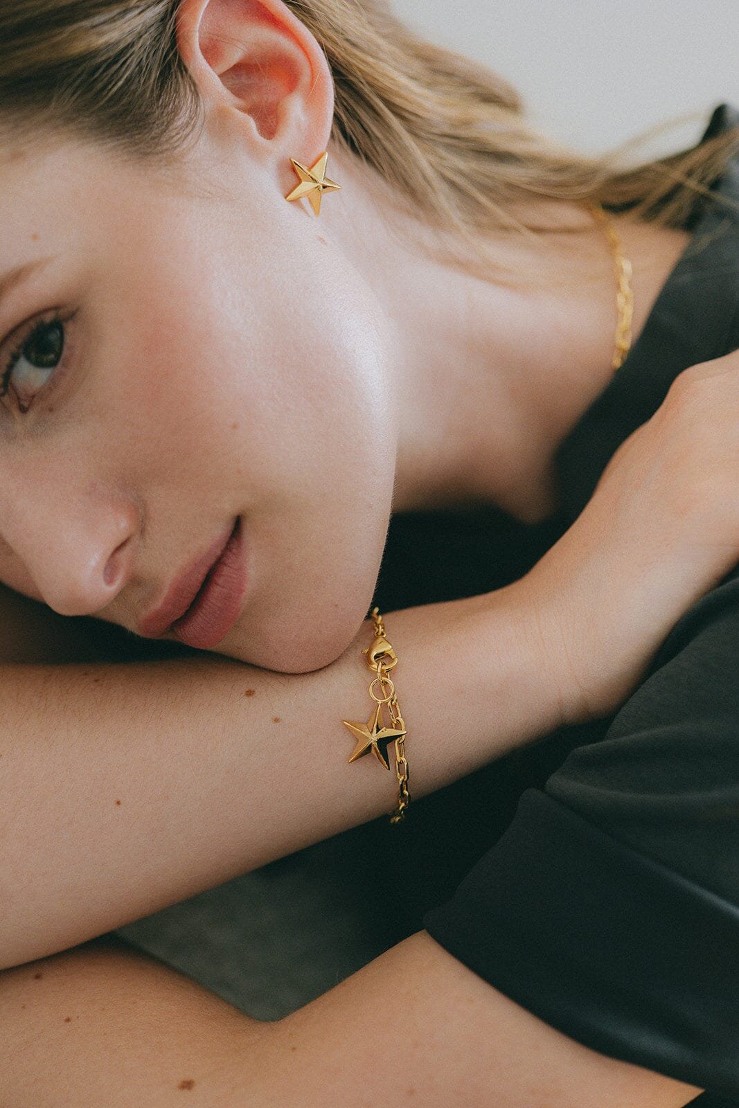 Maxi gold-plated star bracelet Golden