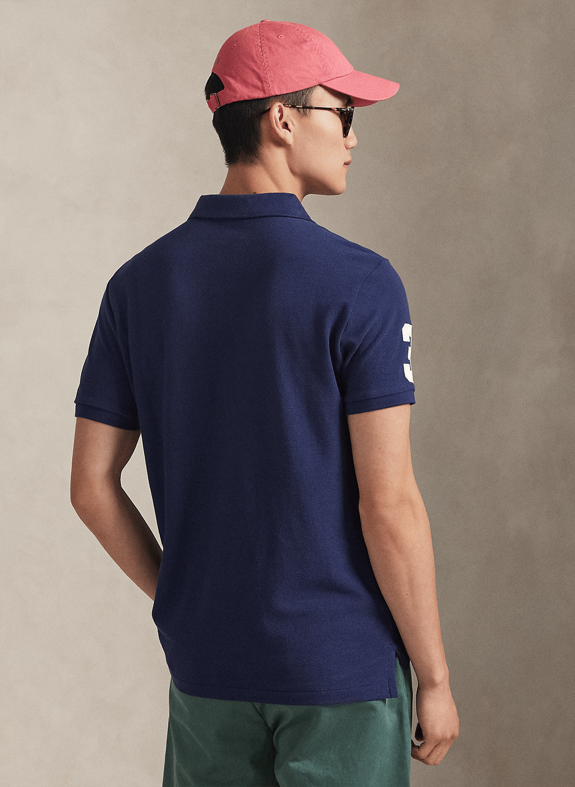 Slim fit polo met geborduurd logo van katoen POLO RALPH LAUREN Blauw