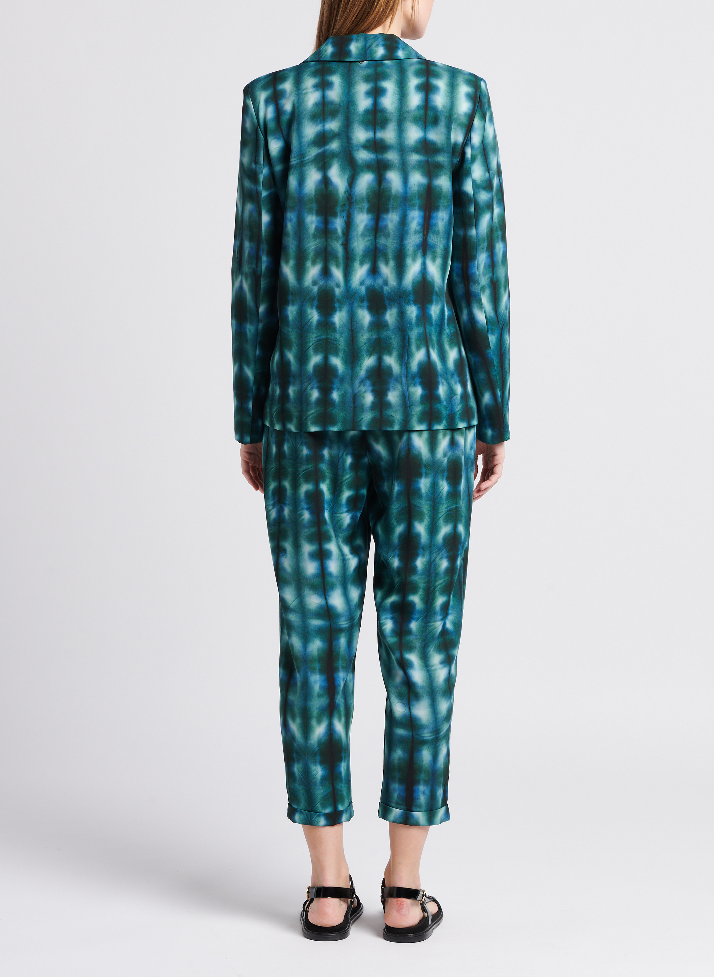 Blazer droit imprimé abstrait PLEASE Bleu