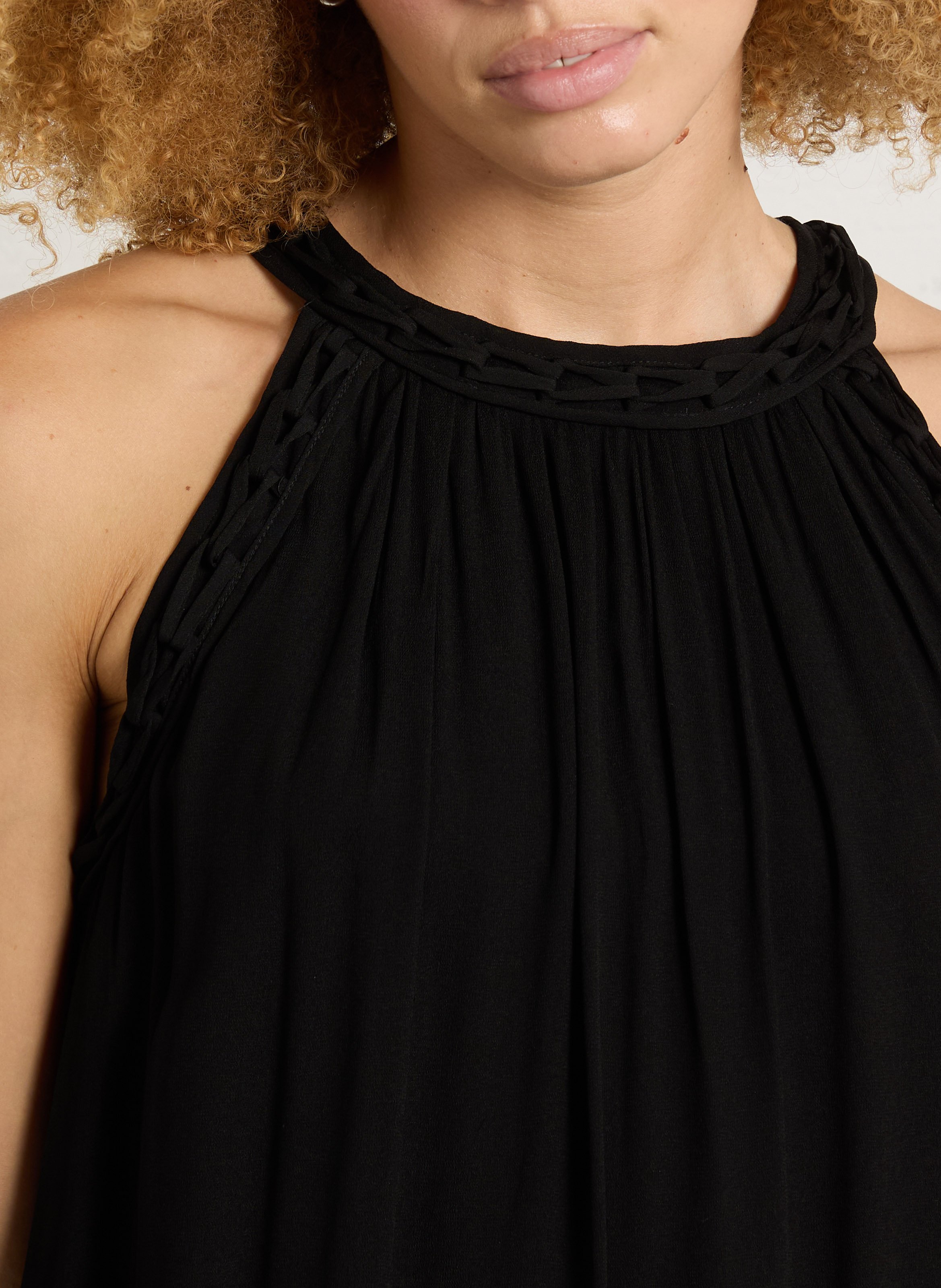 Loose-fit long dress THE KORNER Black