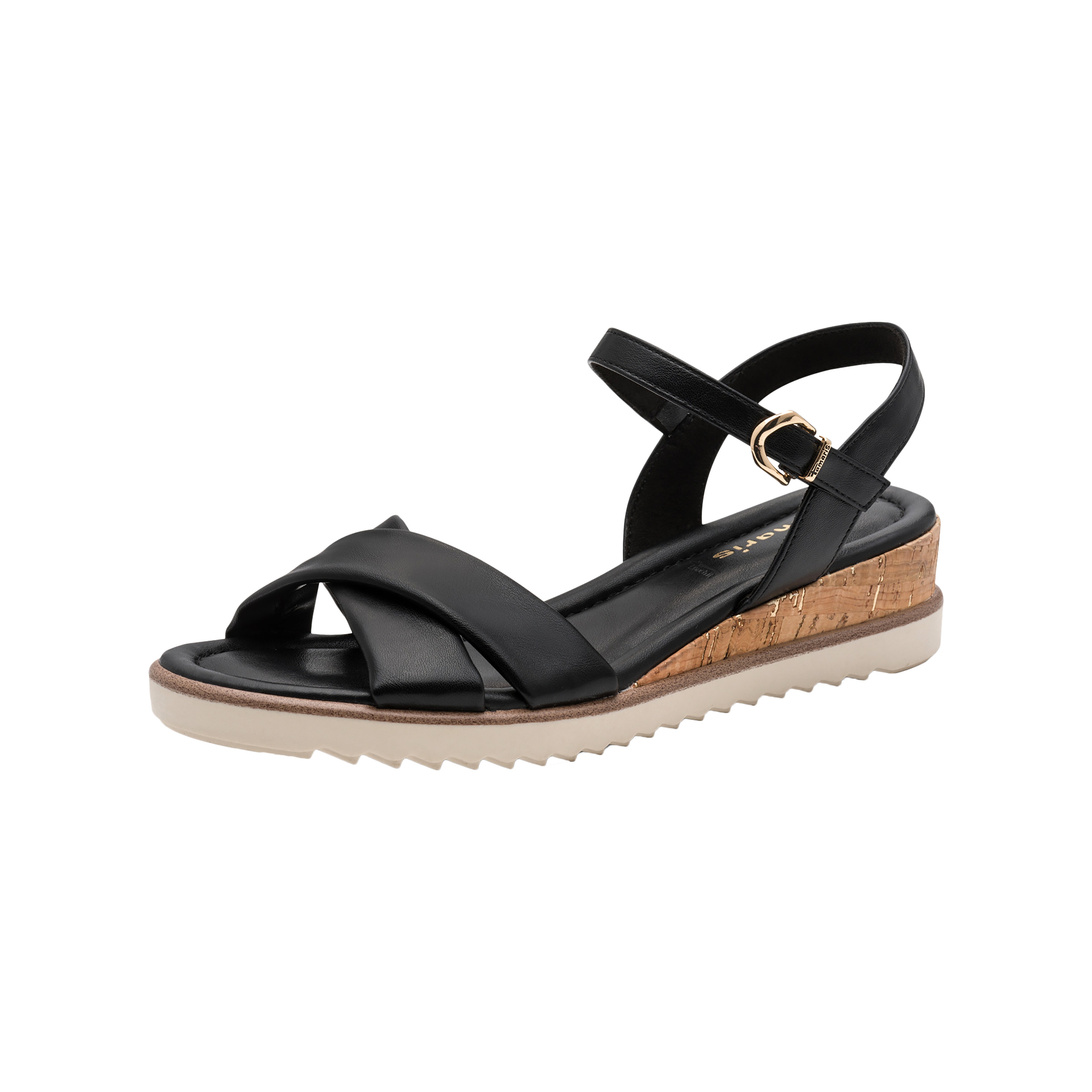 Sandales compensées à brides TAMARIS Noir