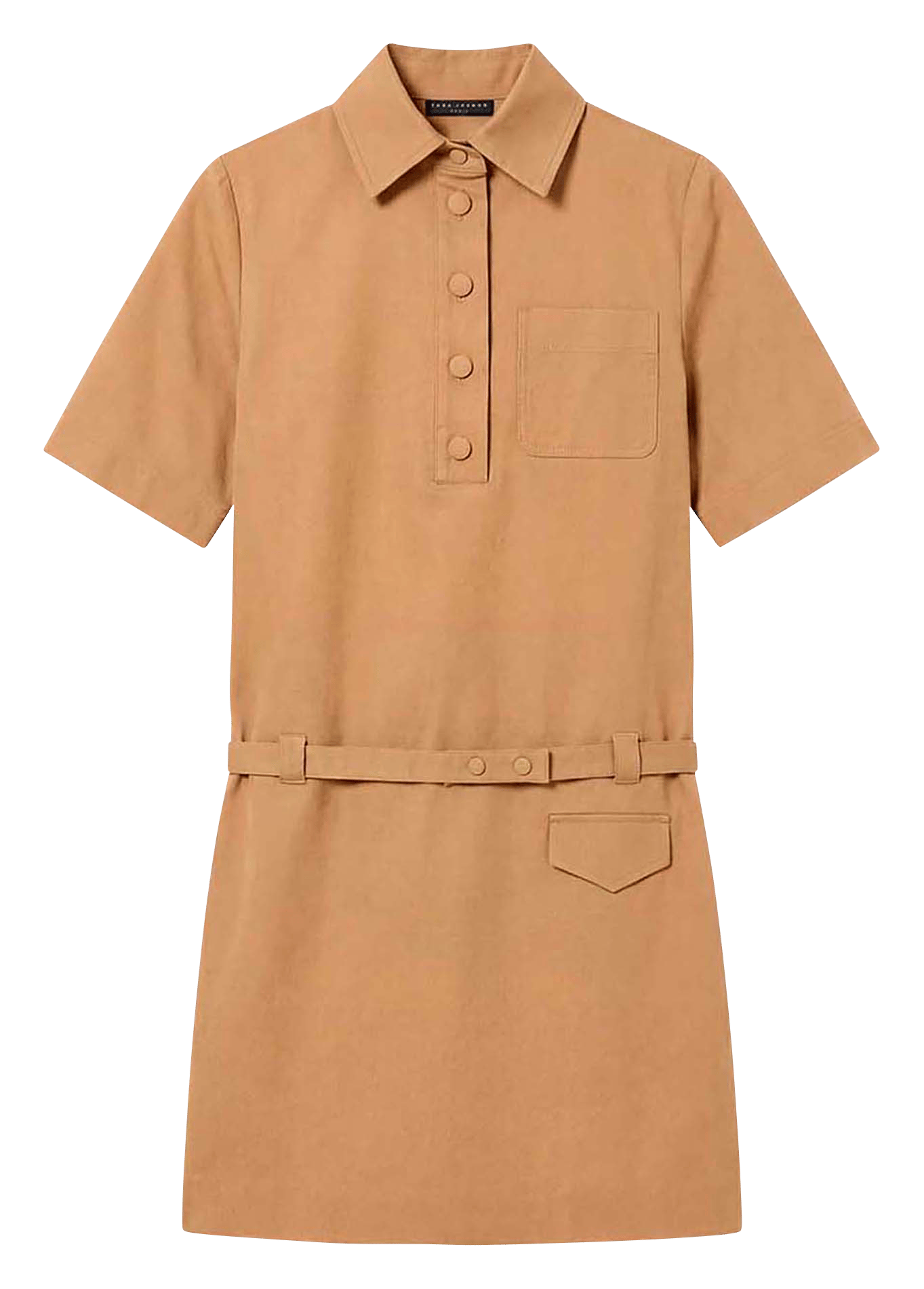 Robe courte col classique en coton TARA JARMON Marron