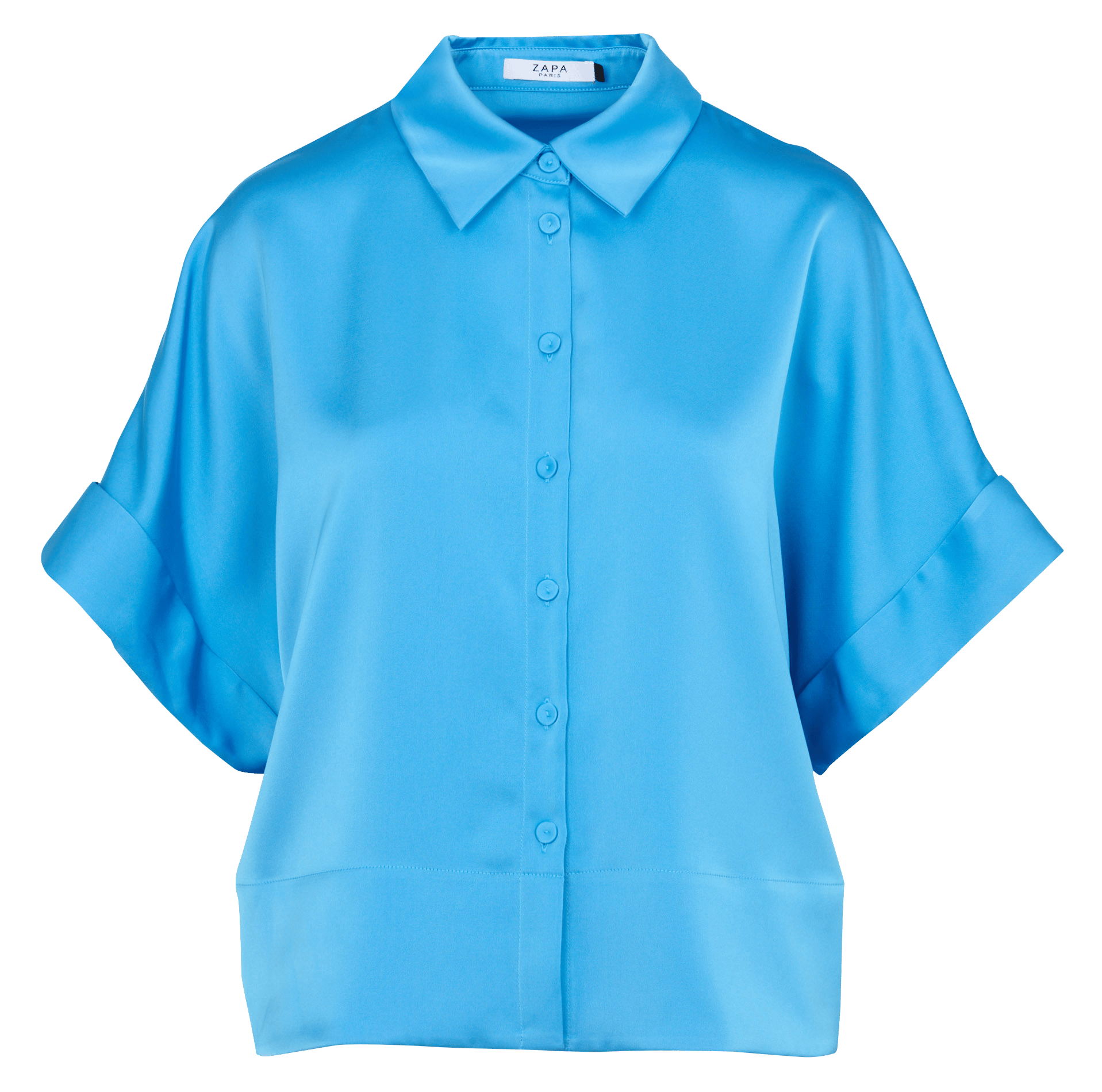 Oversized shirt with classic collar ZAPA Blue
