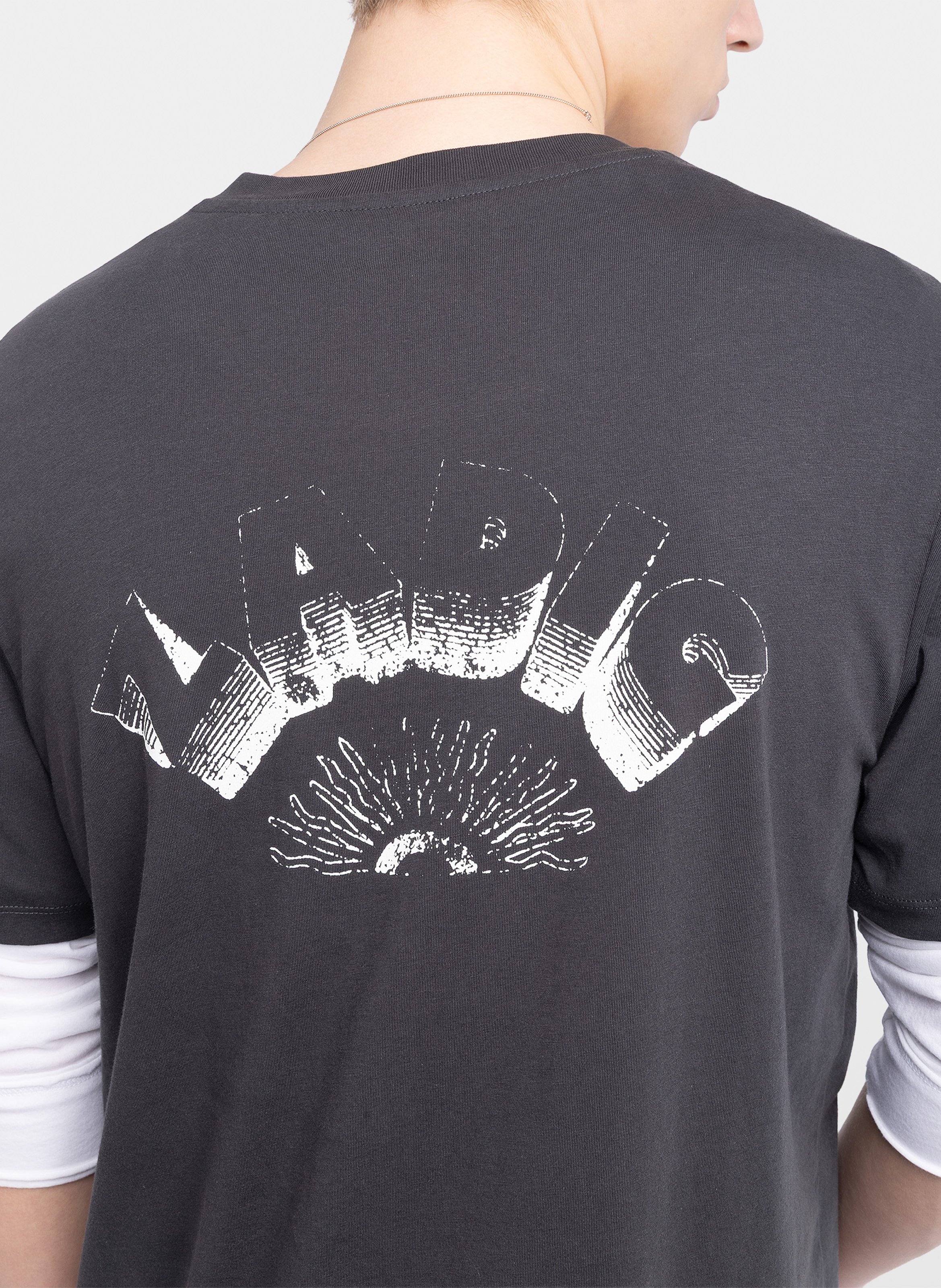 Tee-shirt imprimé en coto bio  ZADIG&VOLTAIRE Grau