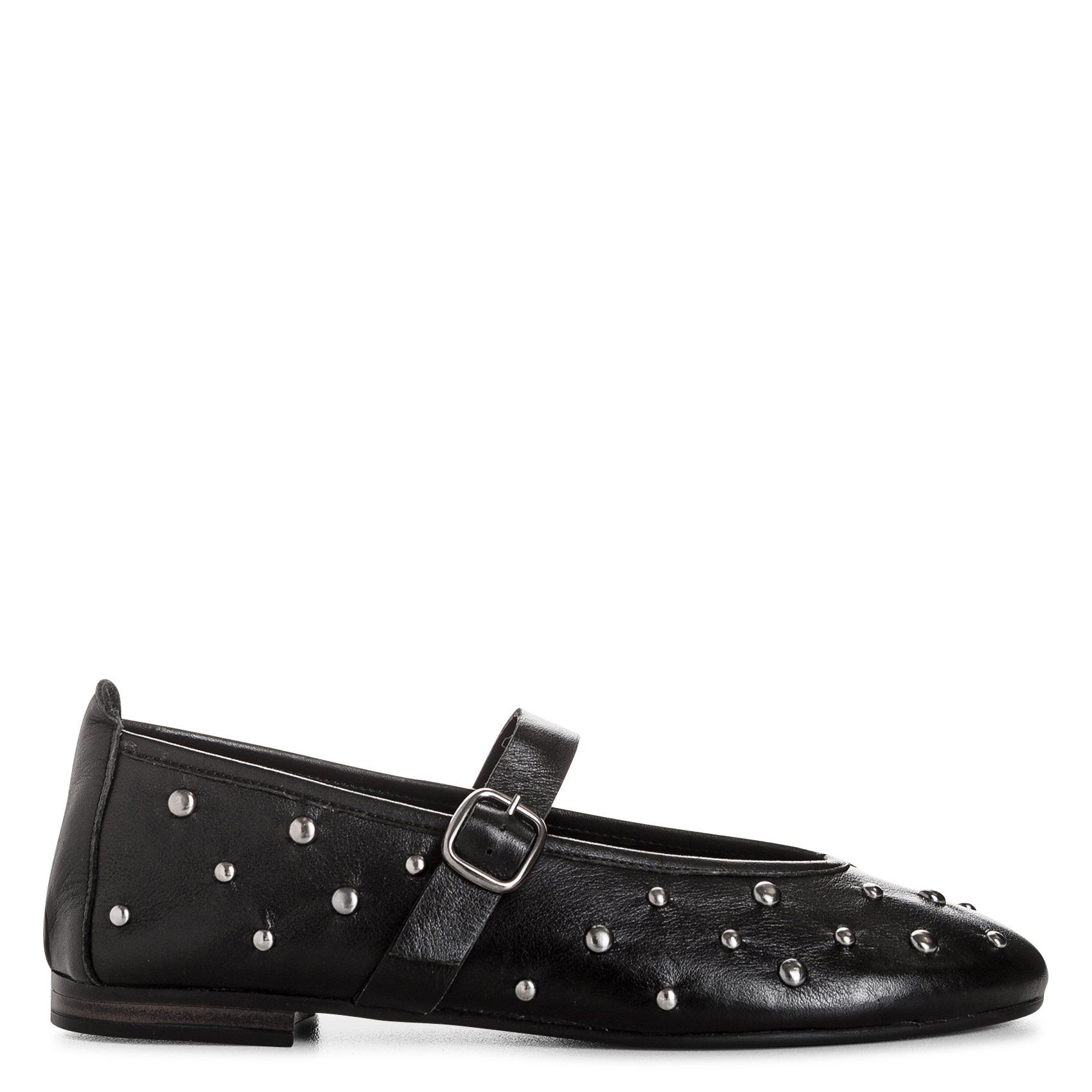 Ballerines cloutées en cuir REQINS Noir