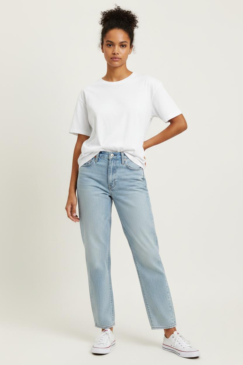 Cropped slim jeans with studs LEVI'S - Seconde main Blue