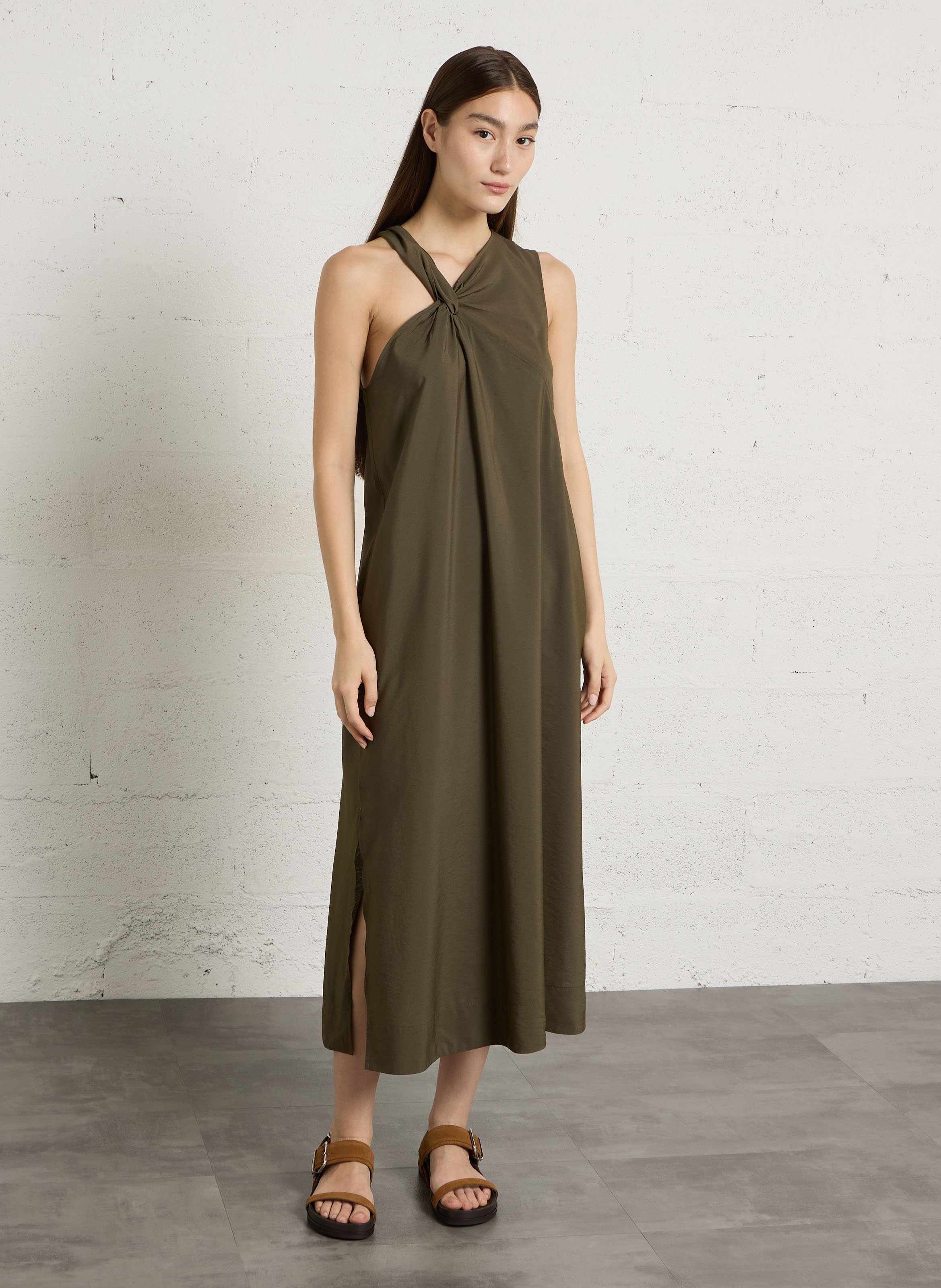 Weites Maxikleid SOEUR Khaki