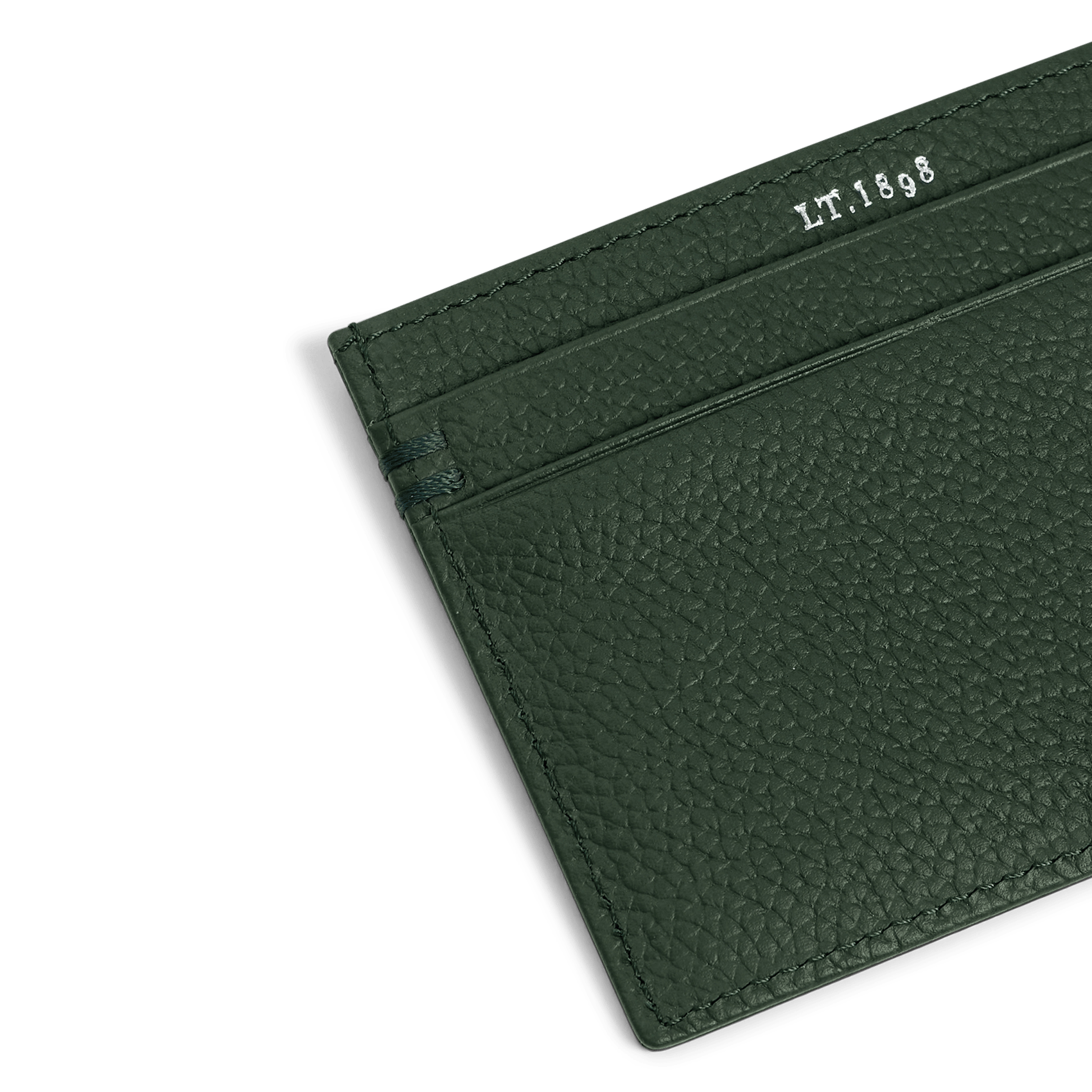 Calfskin leather credit-card holder LE TANNEUR Green