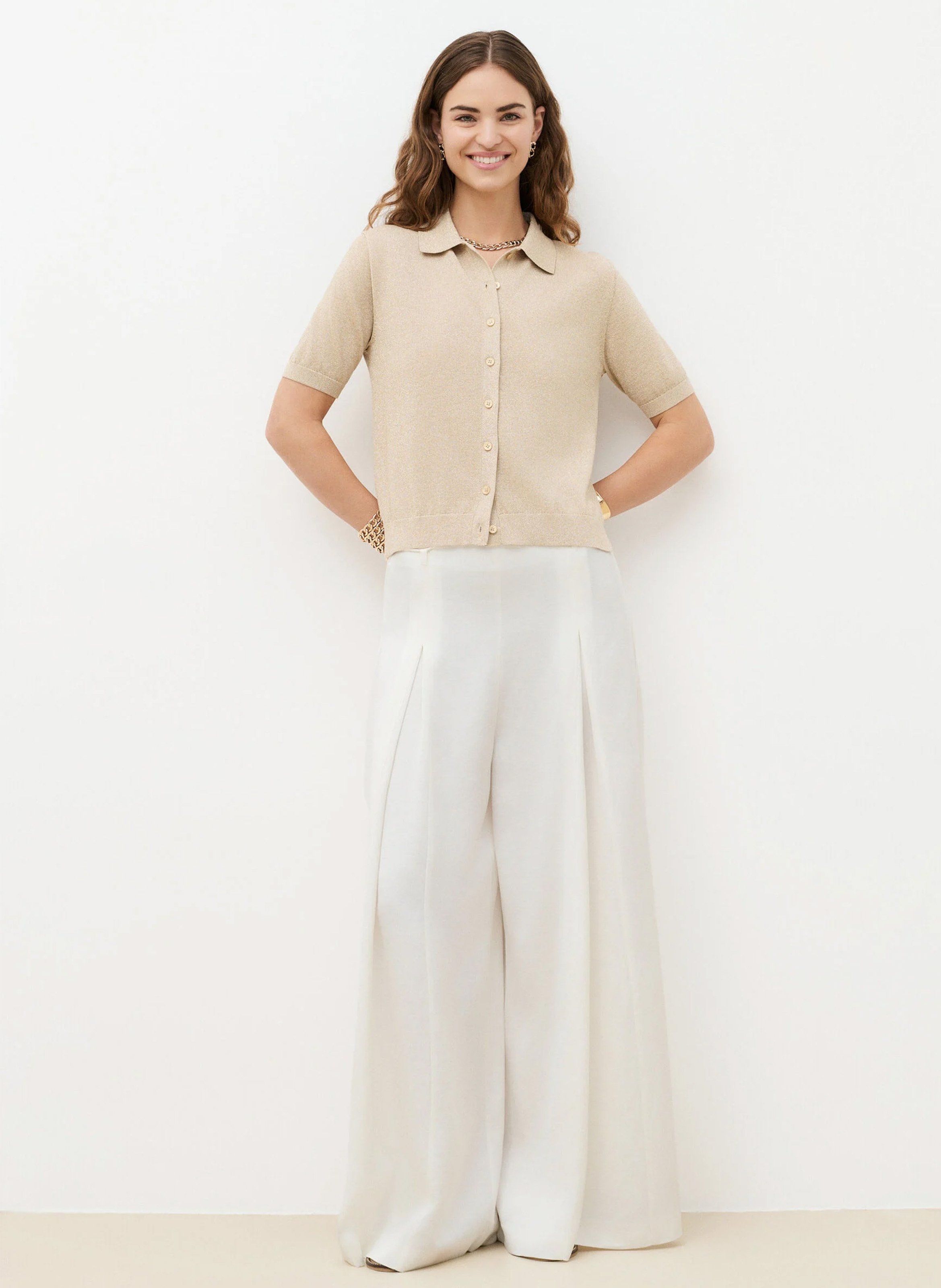 Classic-collar sweater CAROLL Beige
