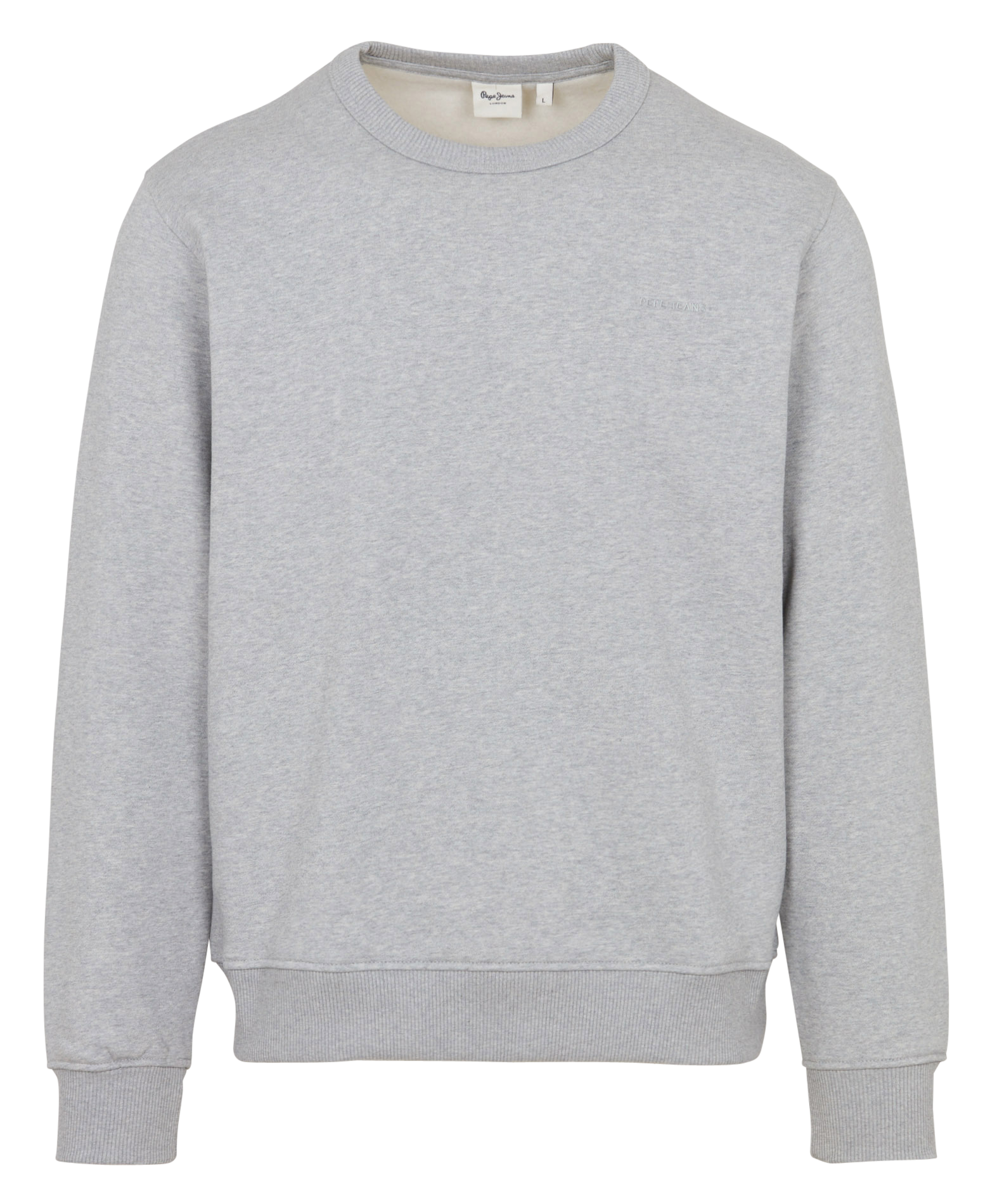 Sweat uni en coton PEPE JEANS Gris