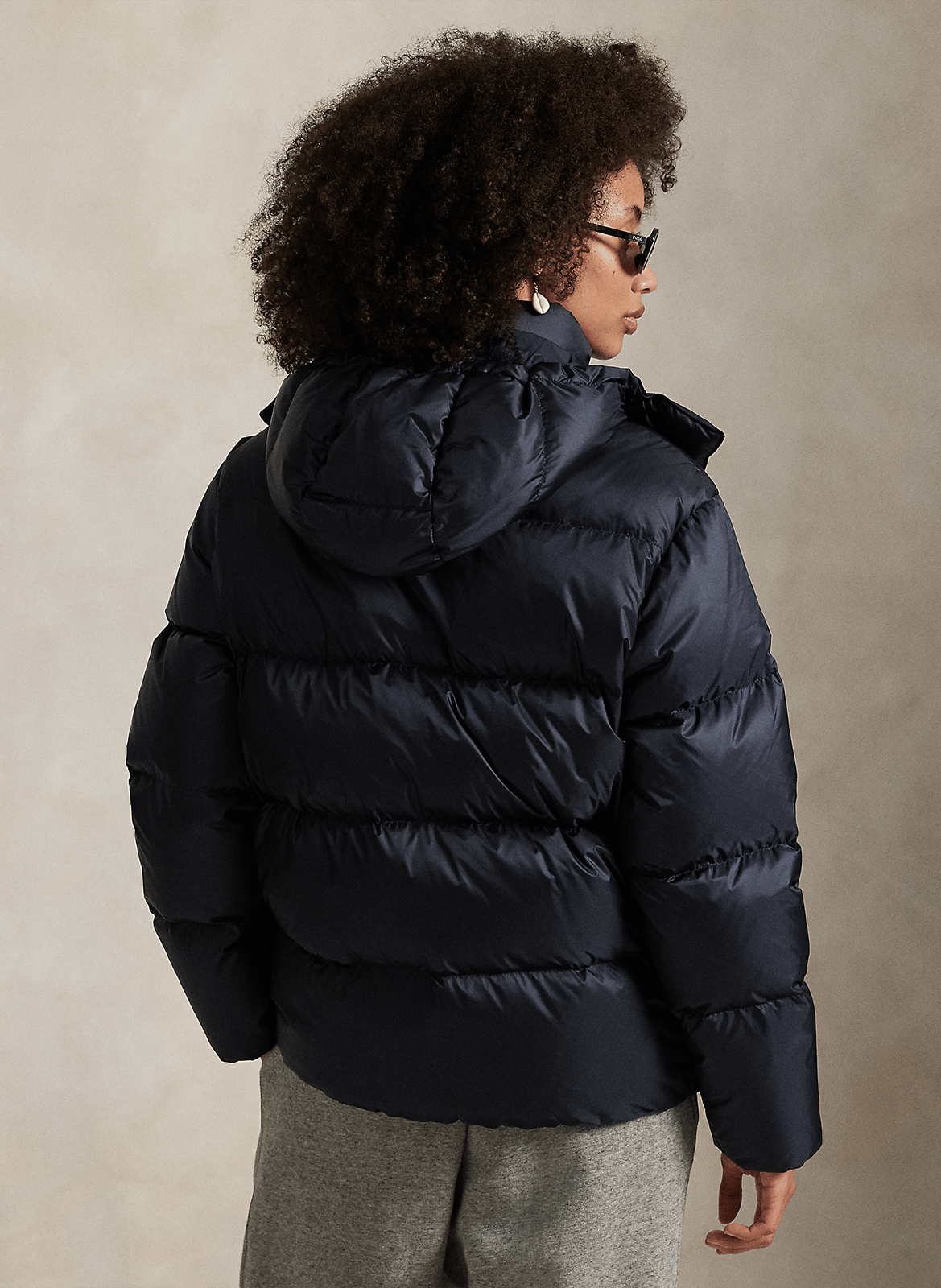 Doudoune col montant à capuche POLO RALPH LAUREN Bleu