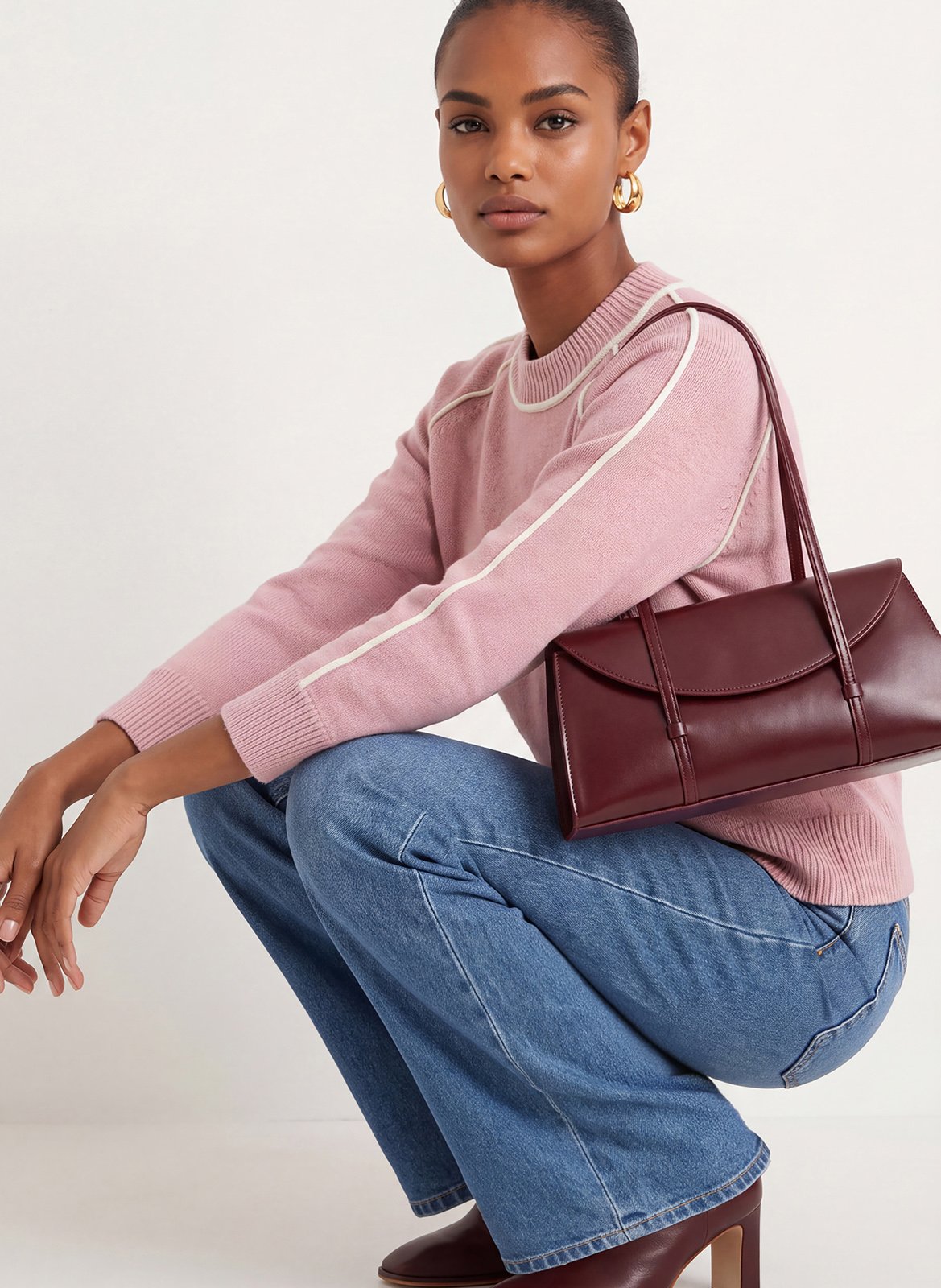 Gerade geschnittener Wollmix-Pullover KOOKAI Rosa