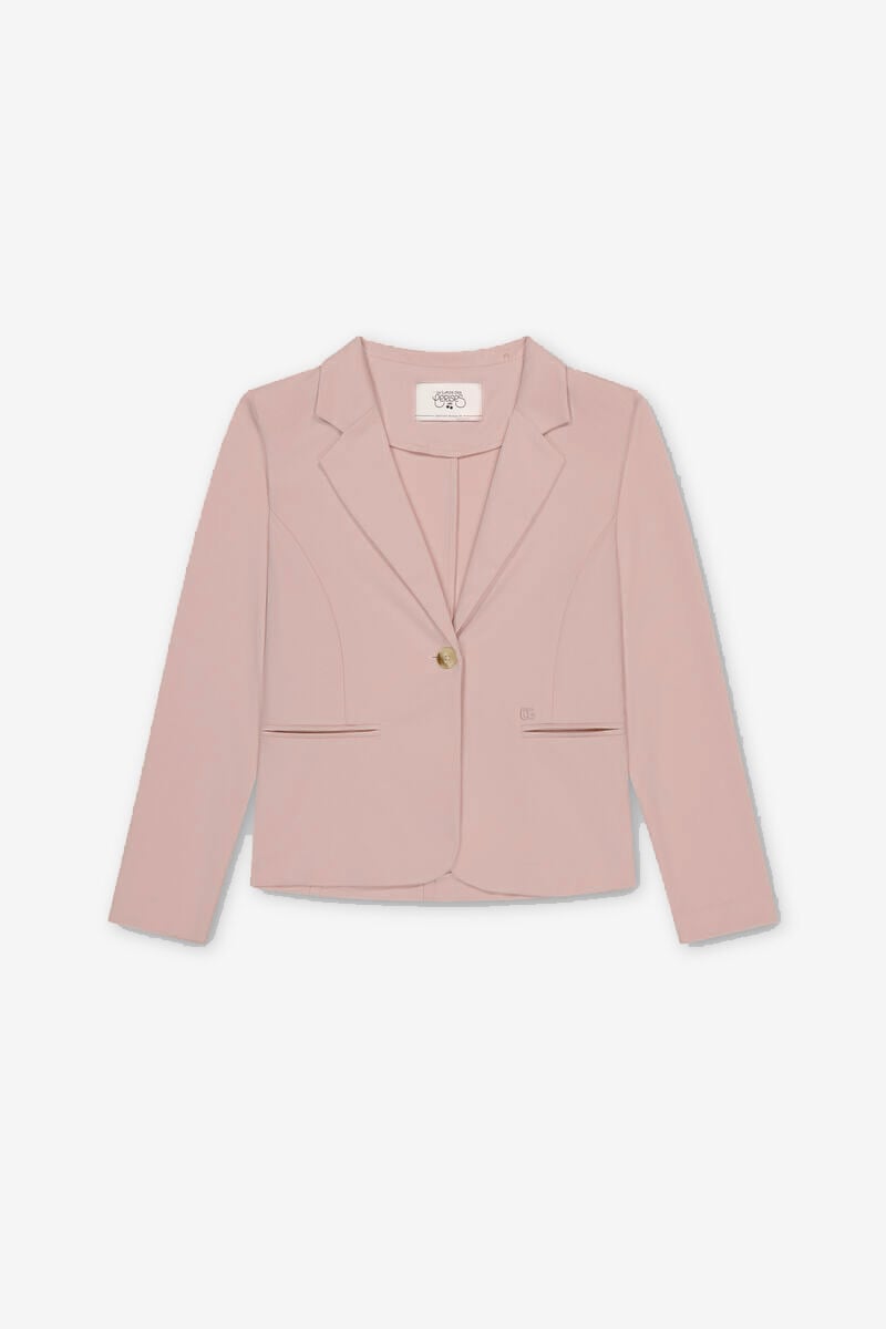 Buttoned suit collar jacket LE TEMPS DES CERISES Pink