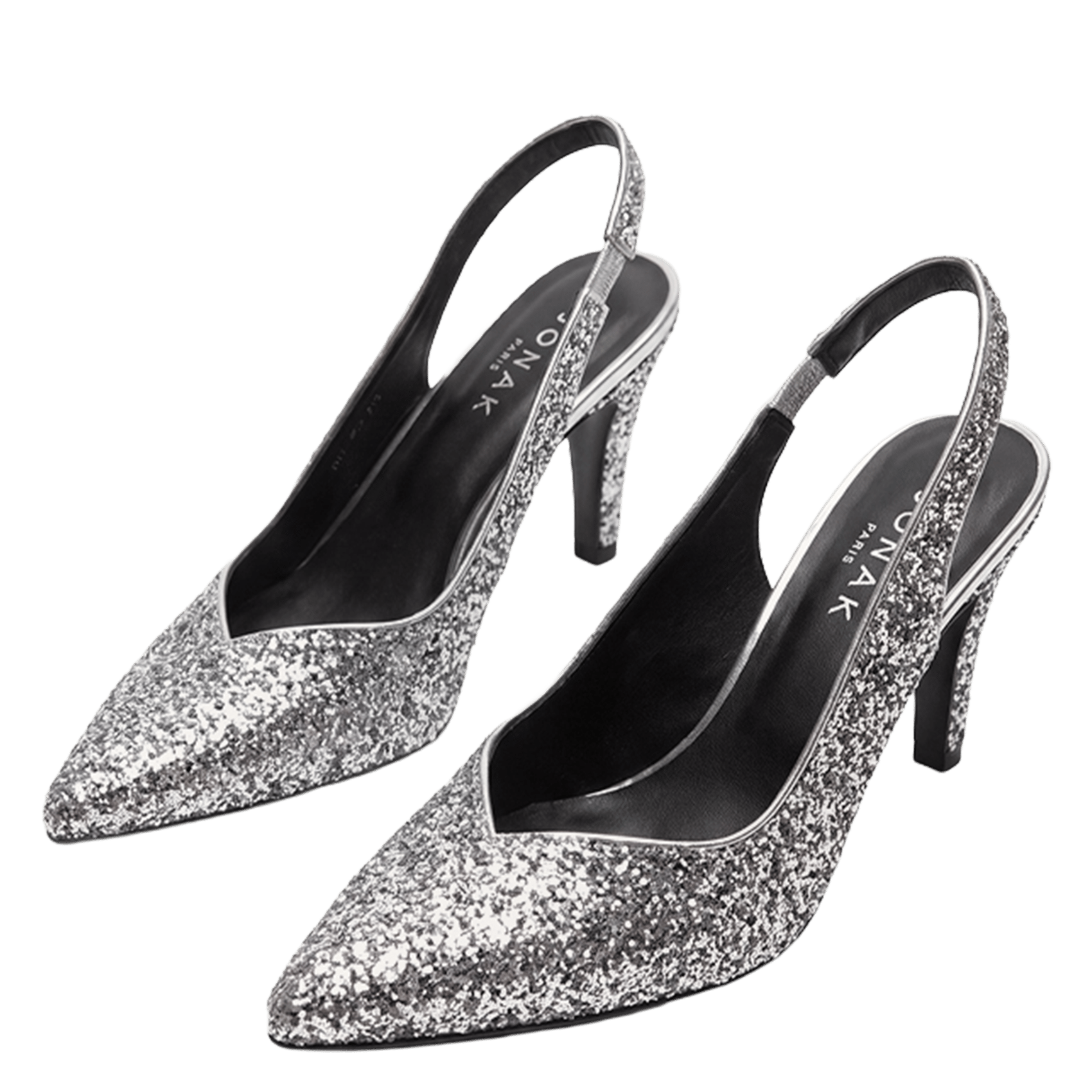 Glitter slingback pumps JONAK Silver