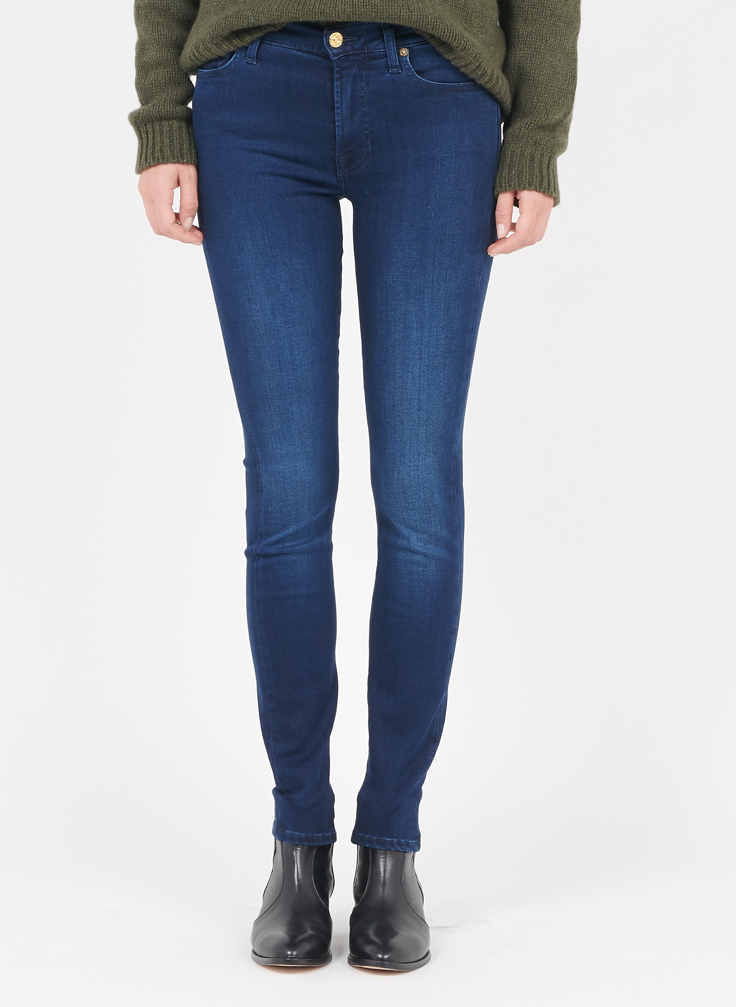Skinny jeans met hoge taille 7 FOR ALL MANKIND Blauw